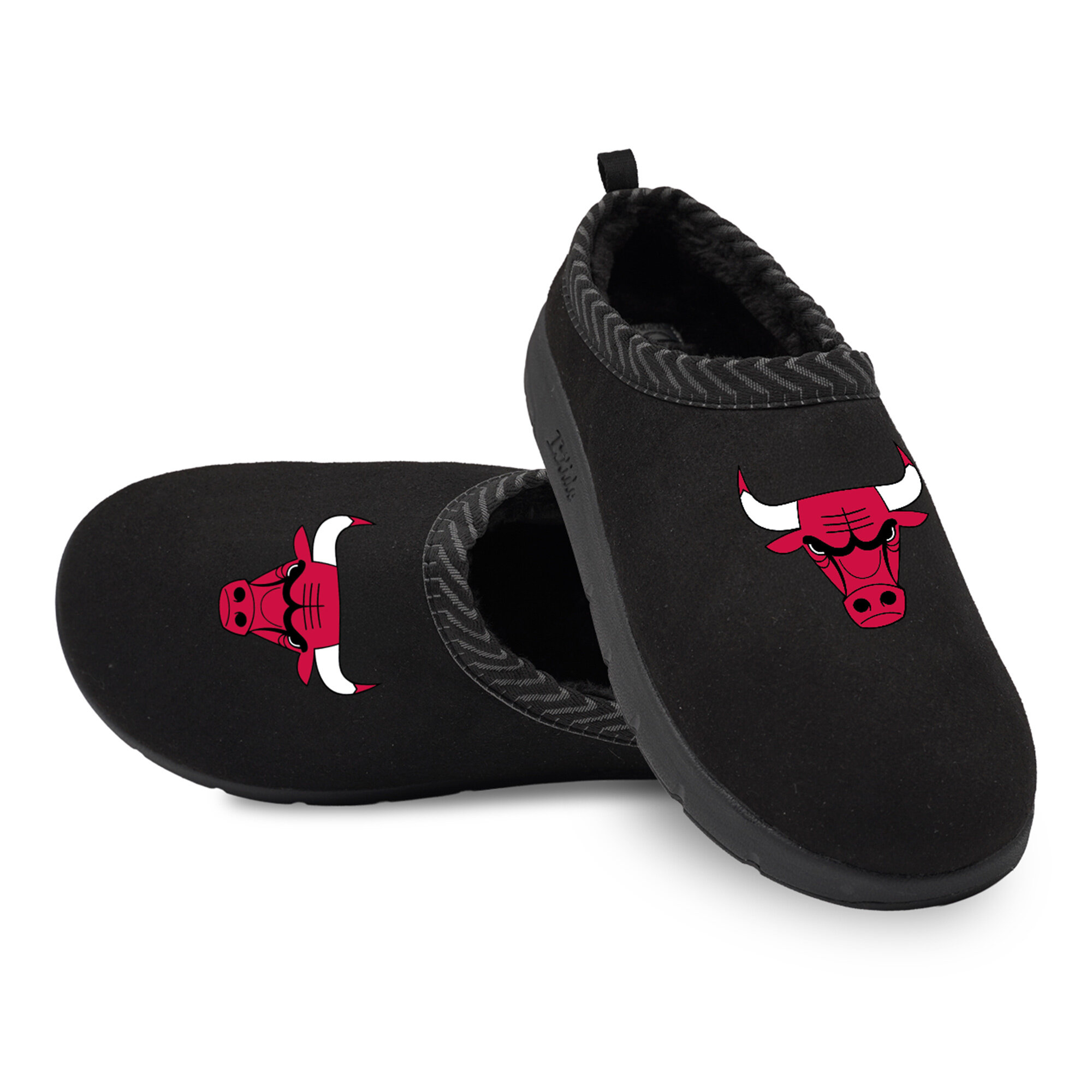 Unisex ISlide Black Chicago Bulls Primary Logo Mission Slippers