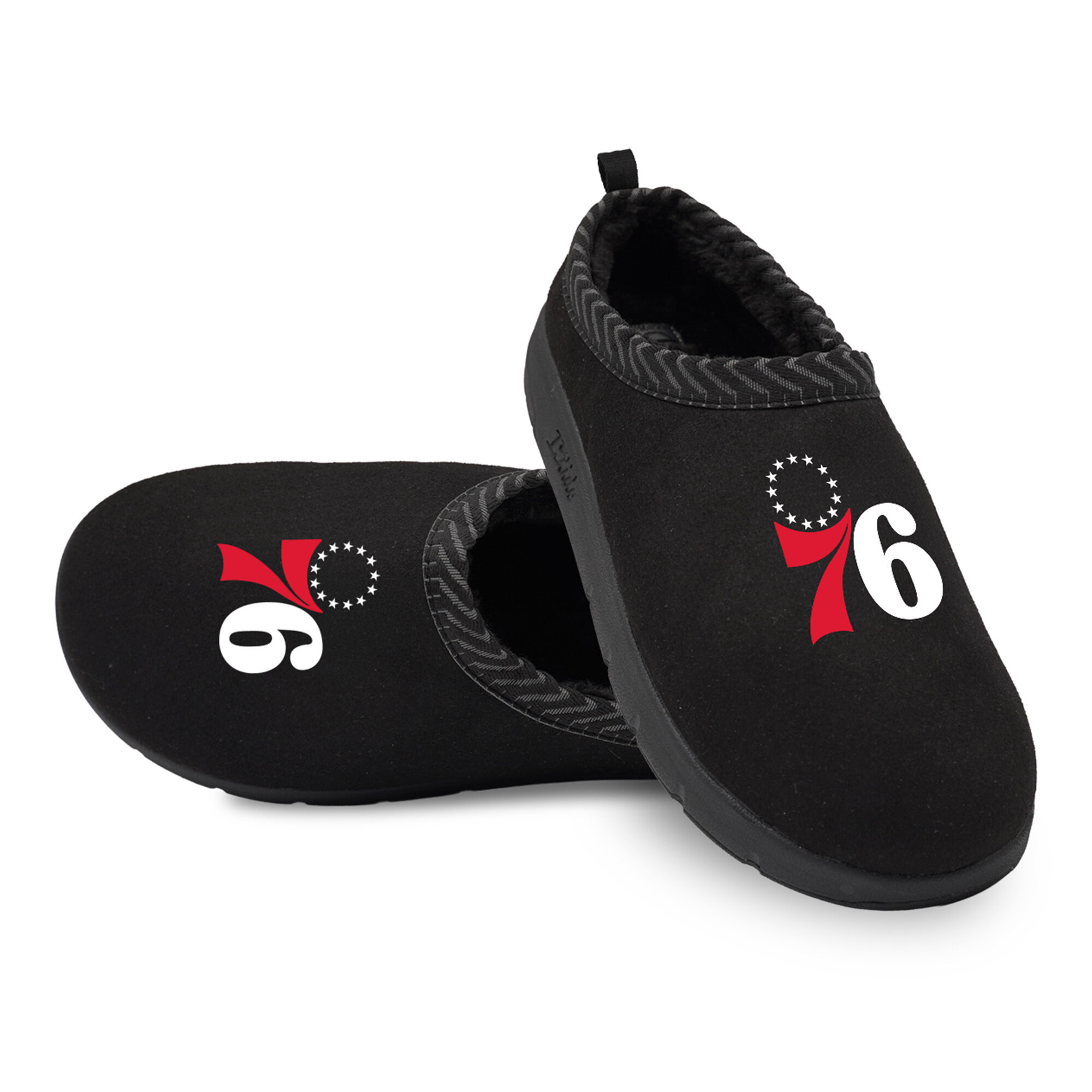 Unisex ISlide Black Philadelphia 76ers Primary Logo Mission Slippers