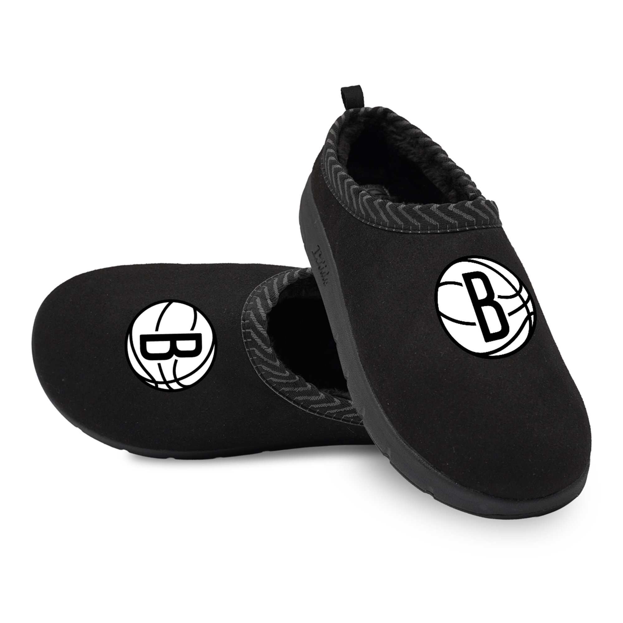 Unisex ISlide Black Brooklyn Nets Primary Logo Mission Slippers