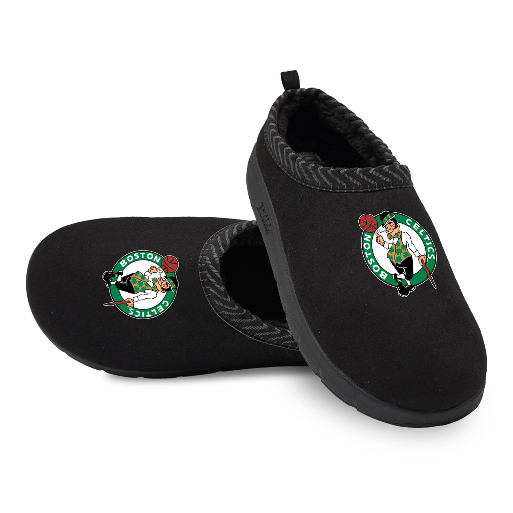 Unisex ISlide Black Boston Celtics Primary Logo Mission Slippers