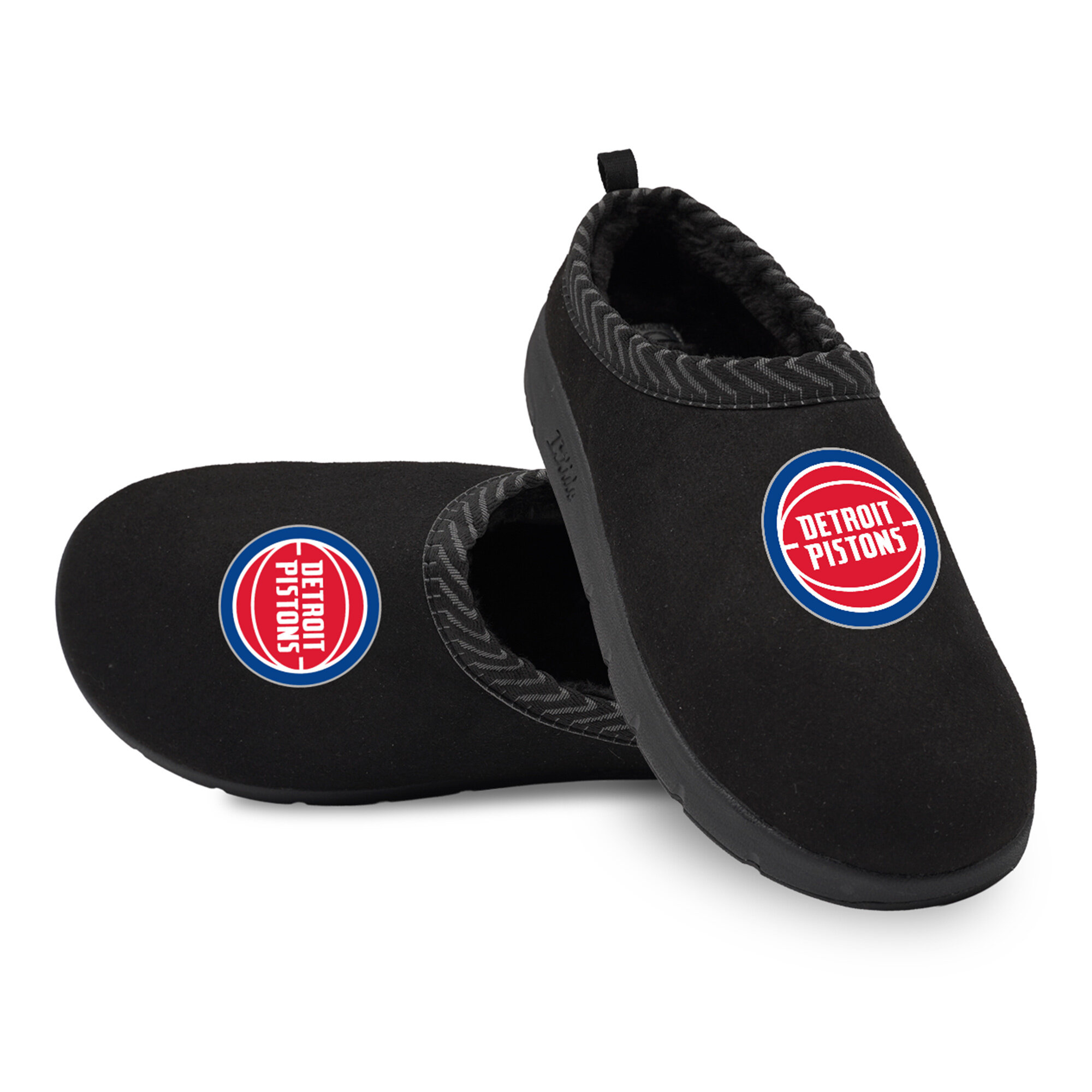 Unisex ISlide Black Detroit Pistons Primary Logo Mission Slippers