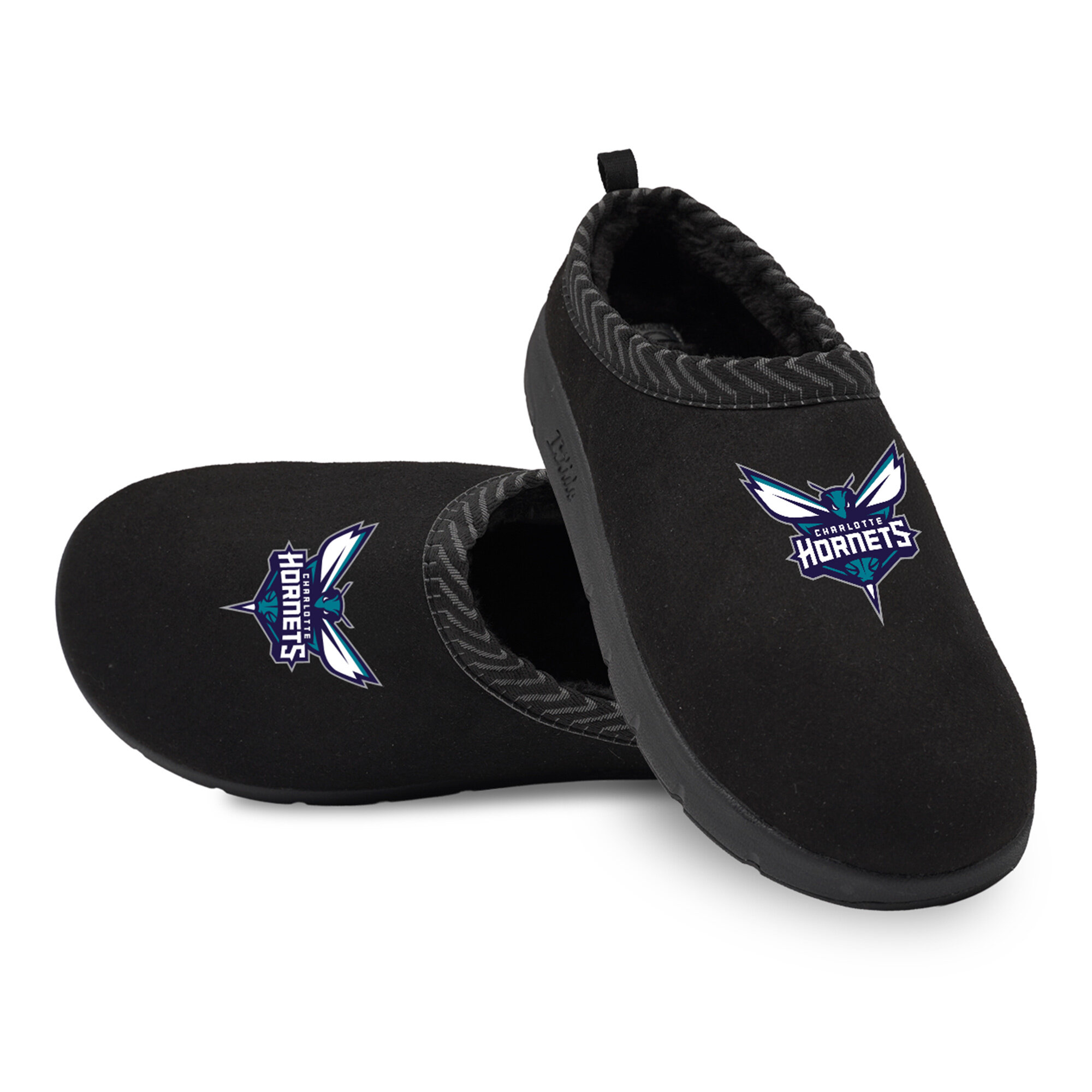 Unisex ISlide Black Charlotte Hornets Primary Logo Mission Slippers