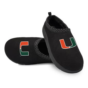 Unisex ISlide Black Miami Hurricanes Primary Logo Mission Slippers