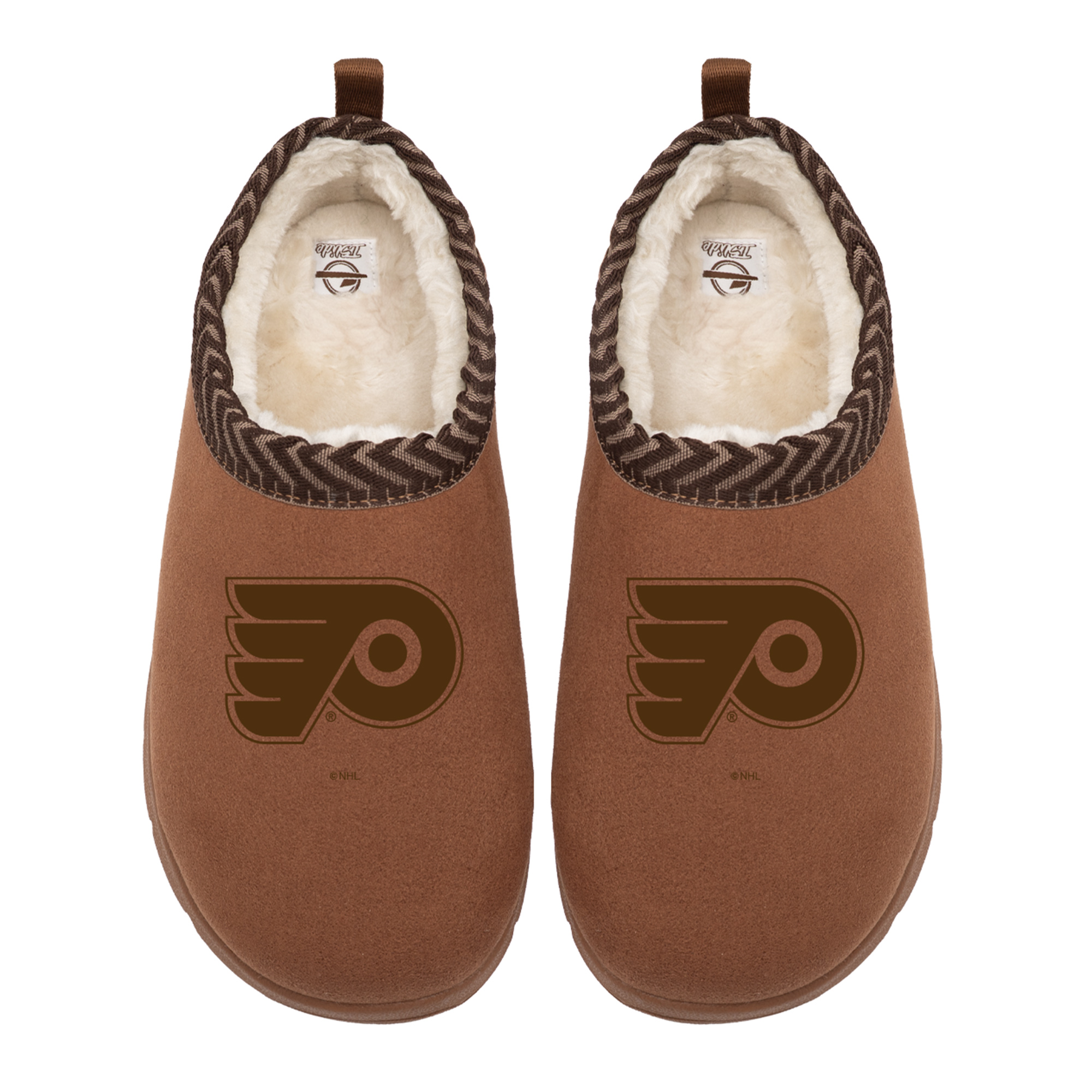 Unisex ISlide Tan Philadelphia Flyers Tonal Logo Mission Slippers
