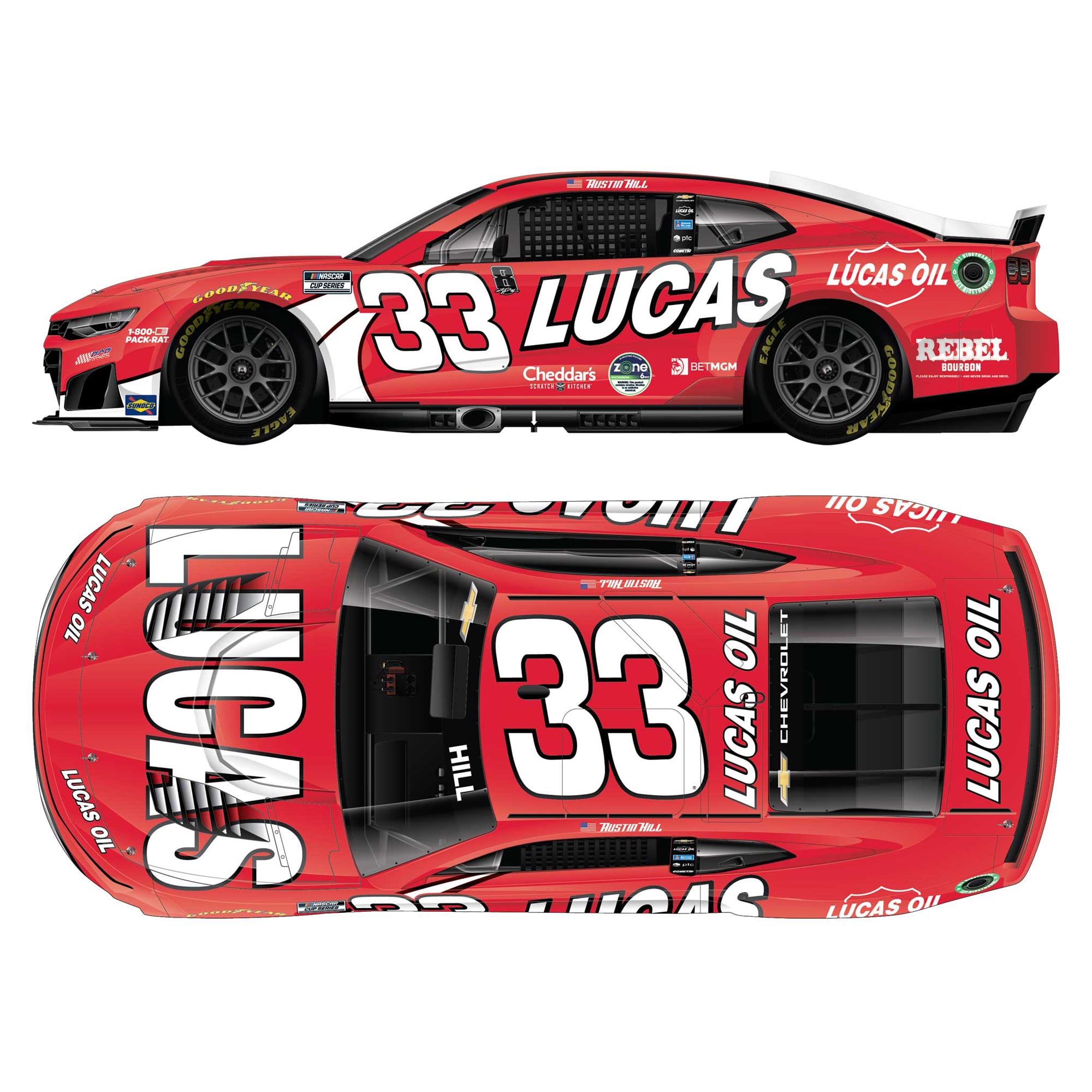 Action Racing Austin Hill 2026 #33 Lucas Oil 1:24 Regular Paint Die-Cast Chevrolet Camaro ZL1 Action Racing Austin Hill 2026 #33 Lucas Oil 1:24 Regular Paint Die-Cast Chevrolet Camaro ZL1