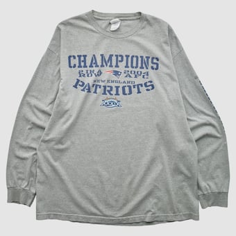 Super Bowl XXXIX Alstyle 2004 Long Sleeve T-shirt - Heather Gray - 2XL by Fanatics Real Vintage