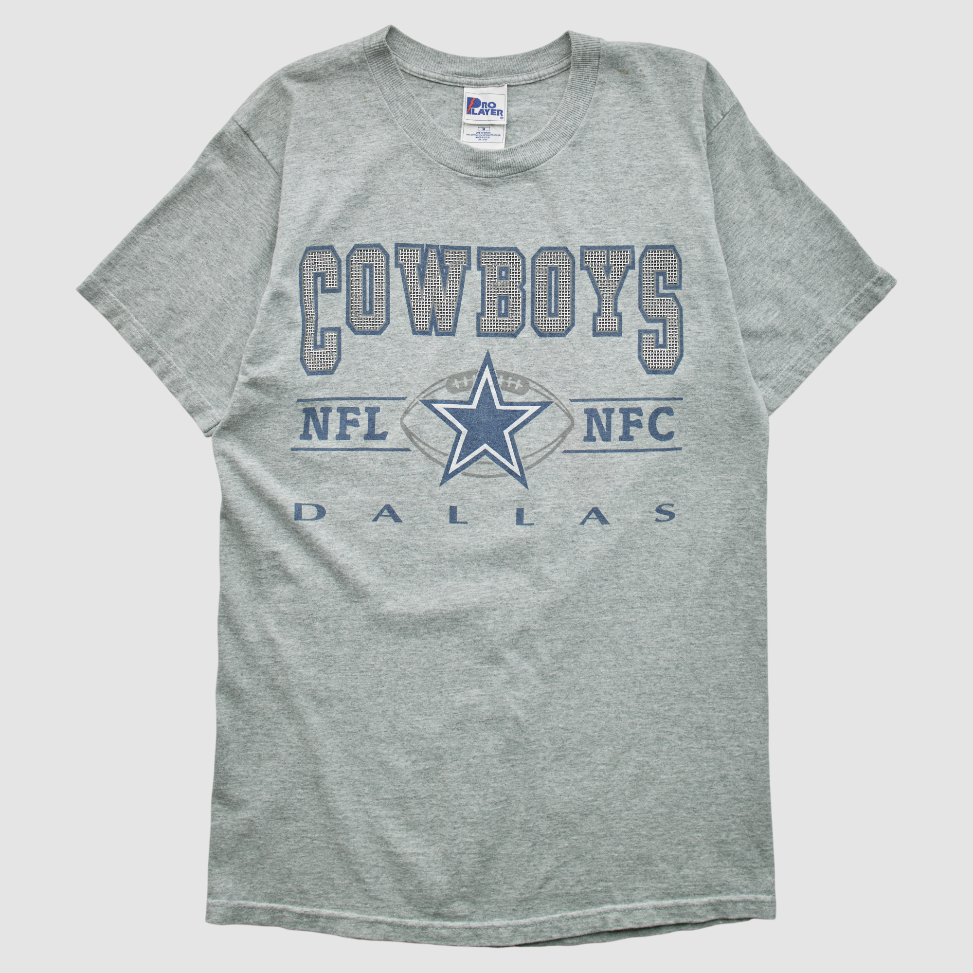 Dallas Cowboys Pro Player 90s T-shirt – Heather Gray – S by Fanatics Real Vintage