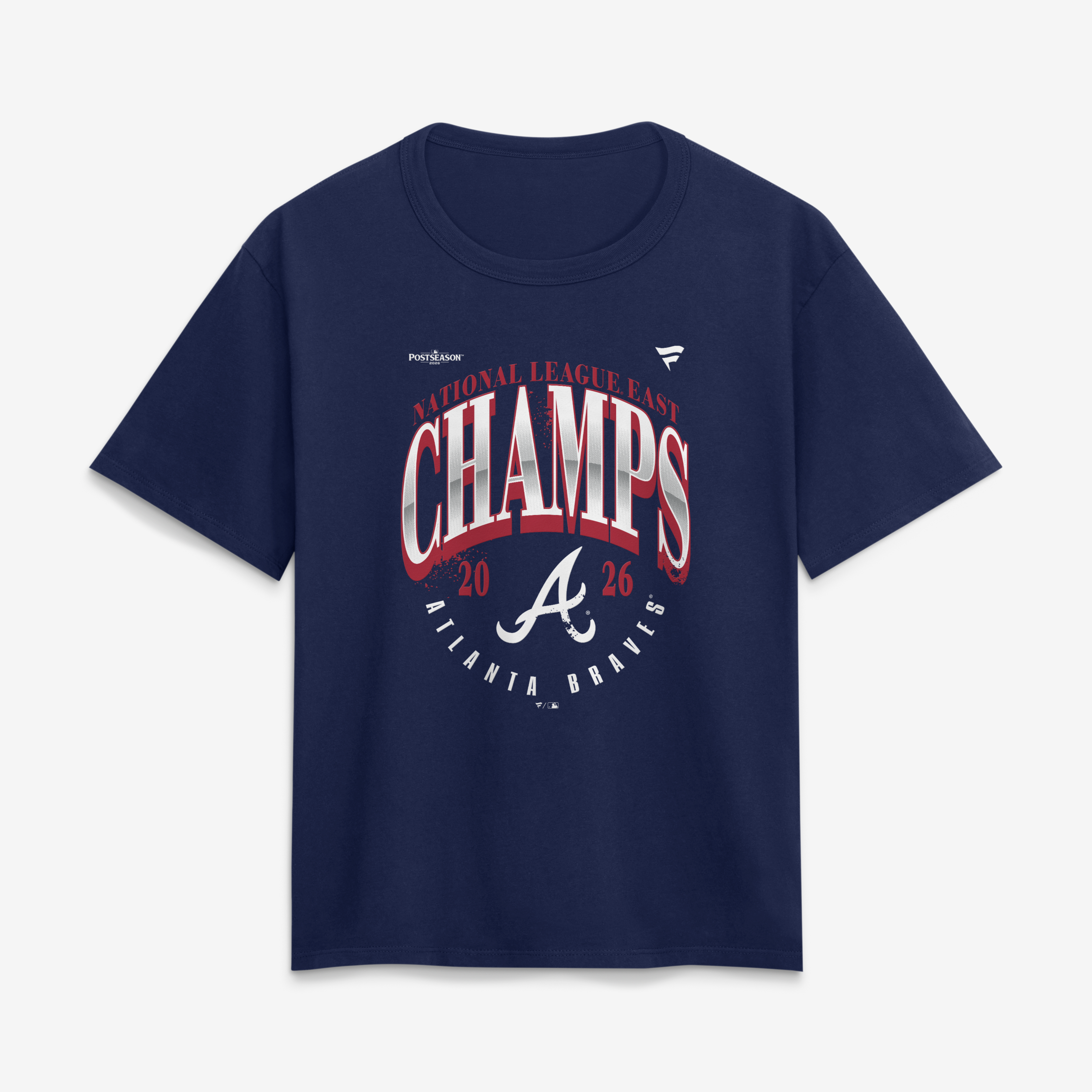 Women's Navy Atlanta Braves 2026 NL East Division Champions T-Shirt