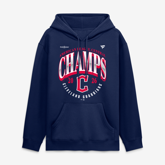 Men's Navy Cleveland Guardians 2026 AL Central Division Champions Distressed Hoodie