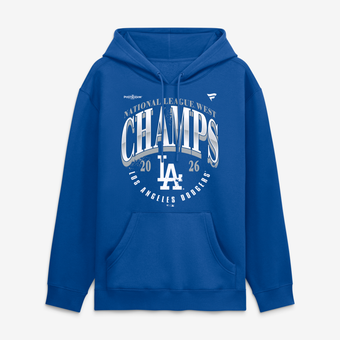Men's Royal Los Angeles Dodgers 2026 NL West Division Champions Distressed Hoodie