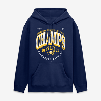 Men's Navy Milwaukee Brewers 2026 NL Central Division Champions Distressed Hoodie