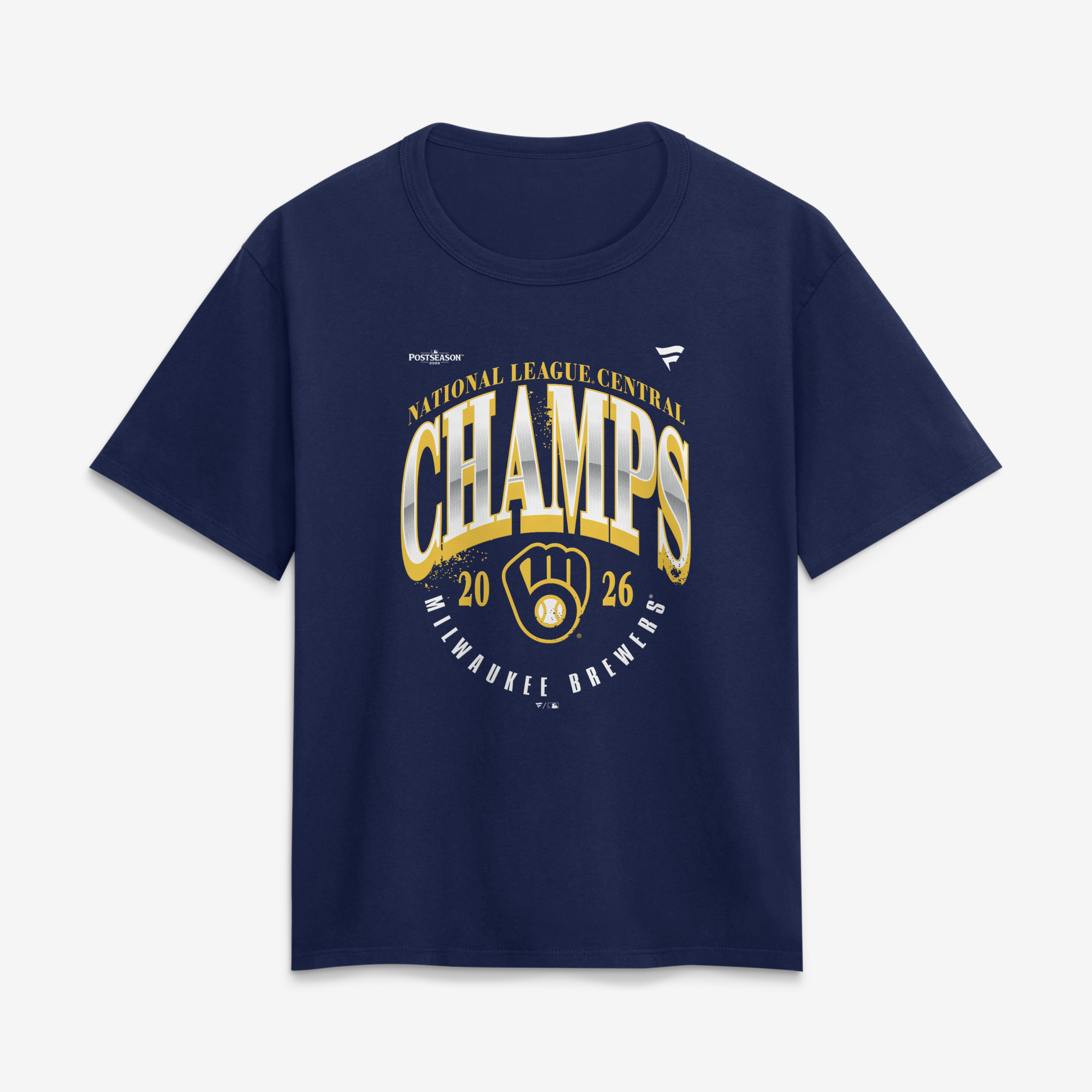 Women's Navy Milwaukee Brewers 2026 NL Central Division Champions T-Shirt