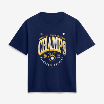 Women's Navy Milwaukee Brewers 2026 NL Central Division Champions T-Shirt