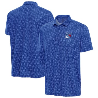 Men's Antigua Blue New York Rangers Vigorous Polo