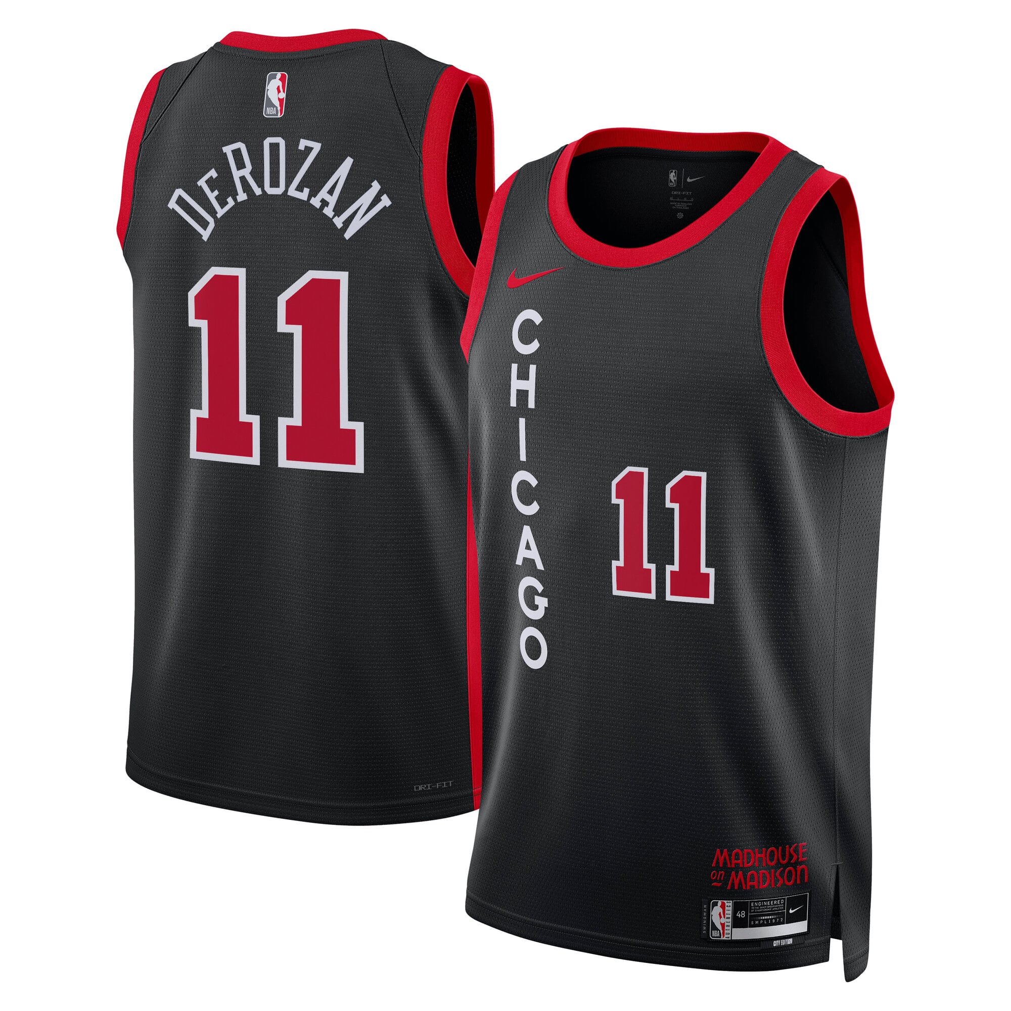 Camiseta Nike City Edition Swingman de los Chicago Bulls, número 23 - DeMar DeRozan - Unisex