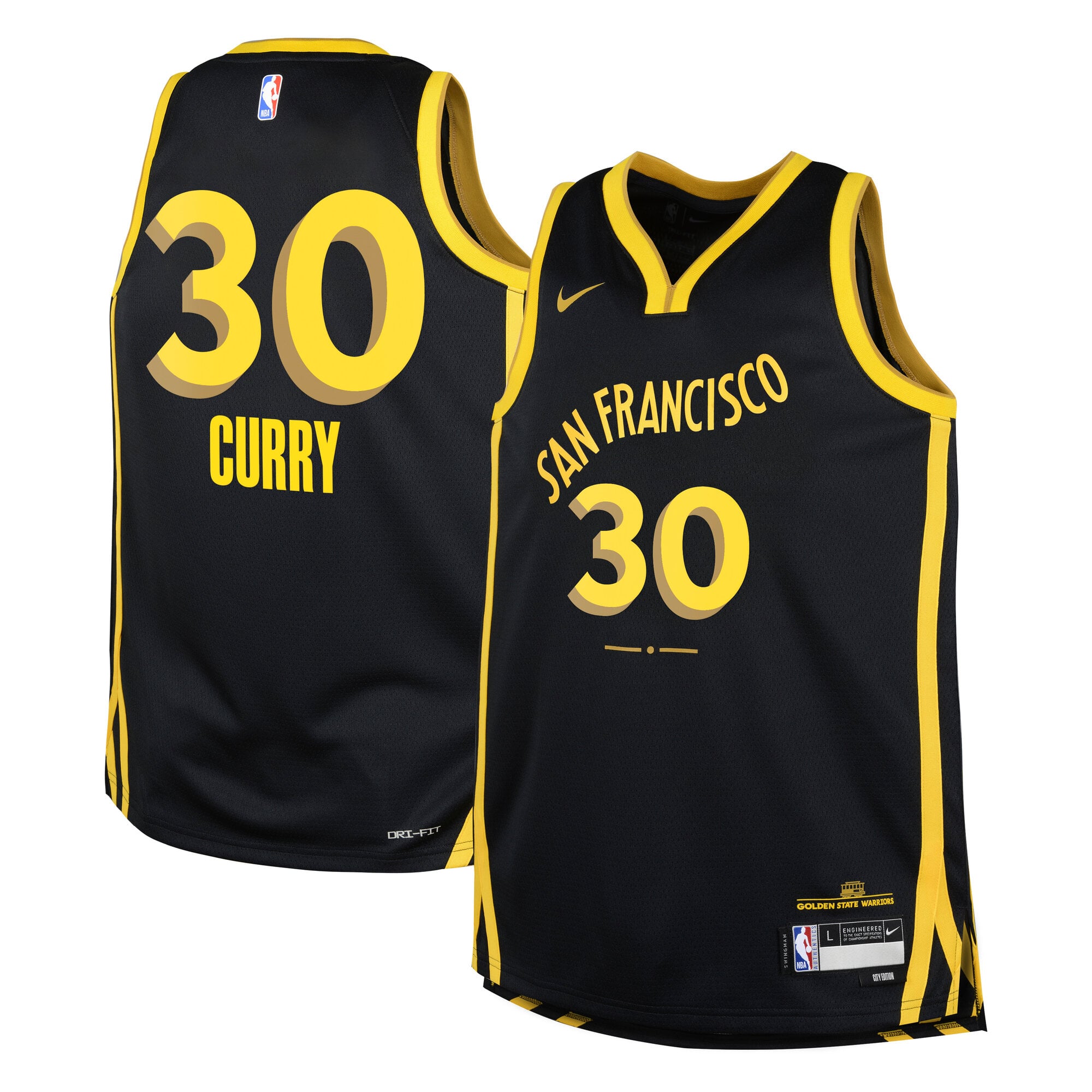 Maillot Swingman Nike City Edition des Golden State Warriors n° 23 - Stephen Curry - Jeunesse