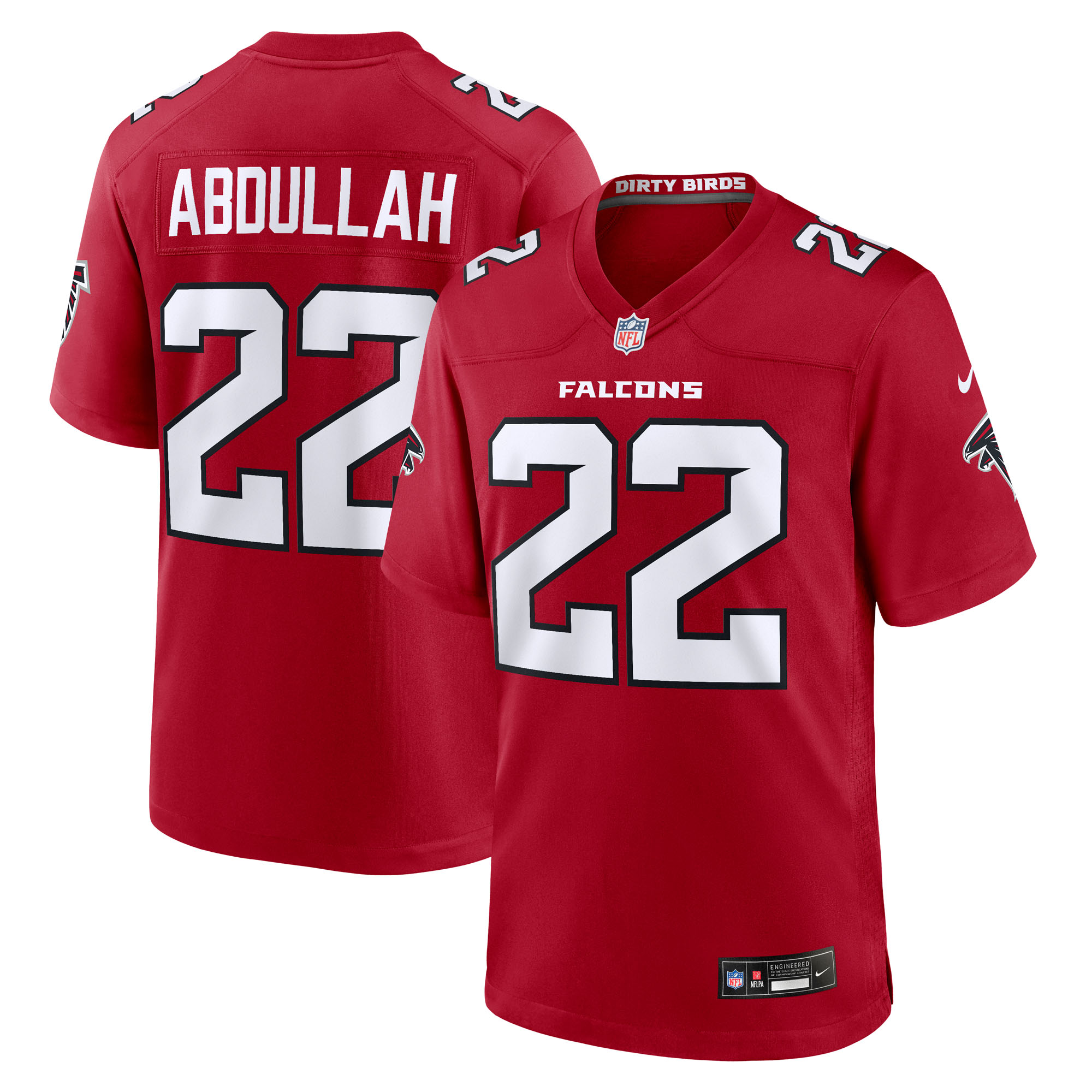 Men's Nike Yasir Abdullah Red Atlanta Falcons Team Game Jersey