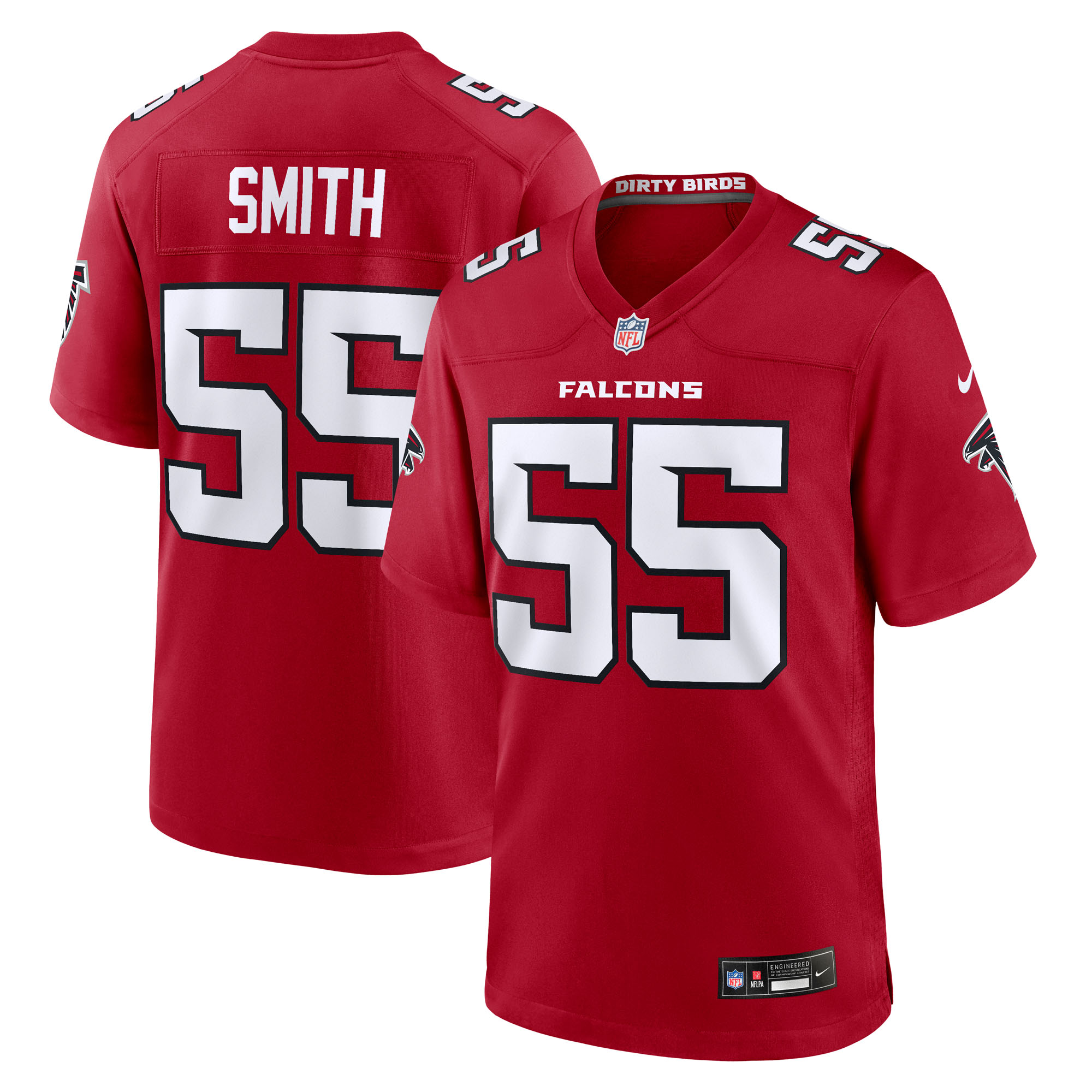 Men's Nike Za'Darius Smith Red Atlanta Falcons Team Game Jersey