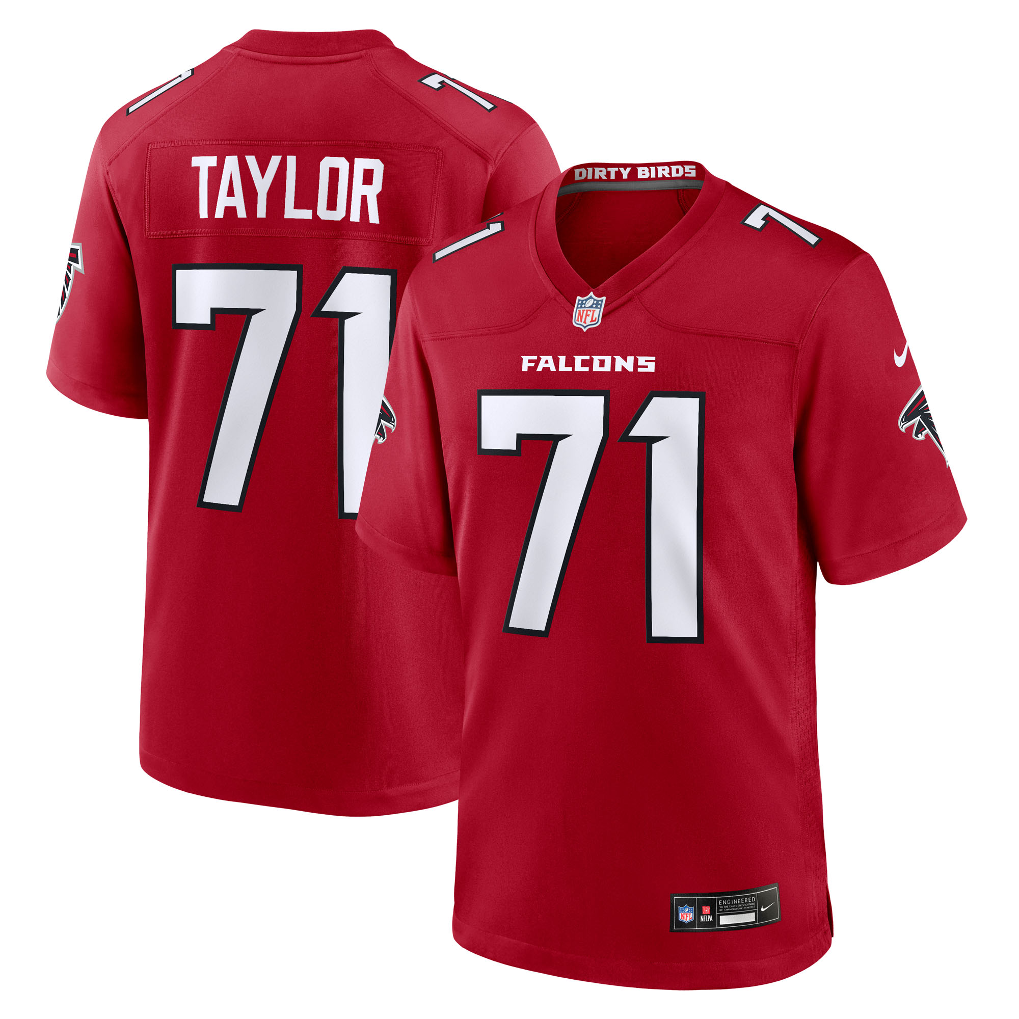 Men's Nike Jawaan Taylor Red Atlanta Falcons Team Game Jersey
