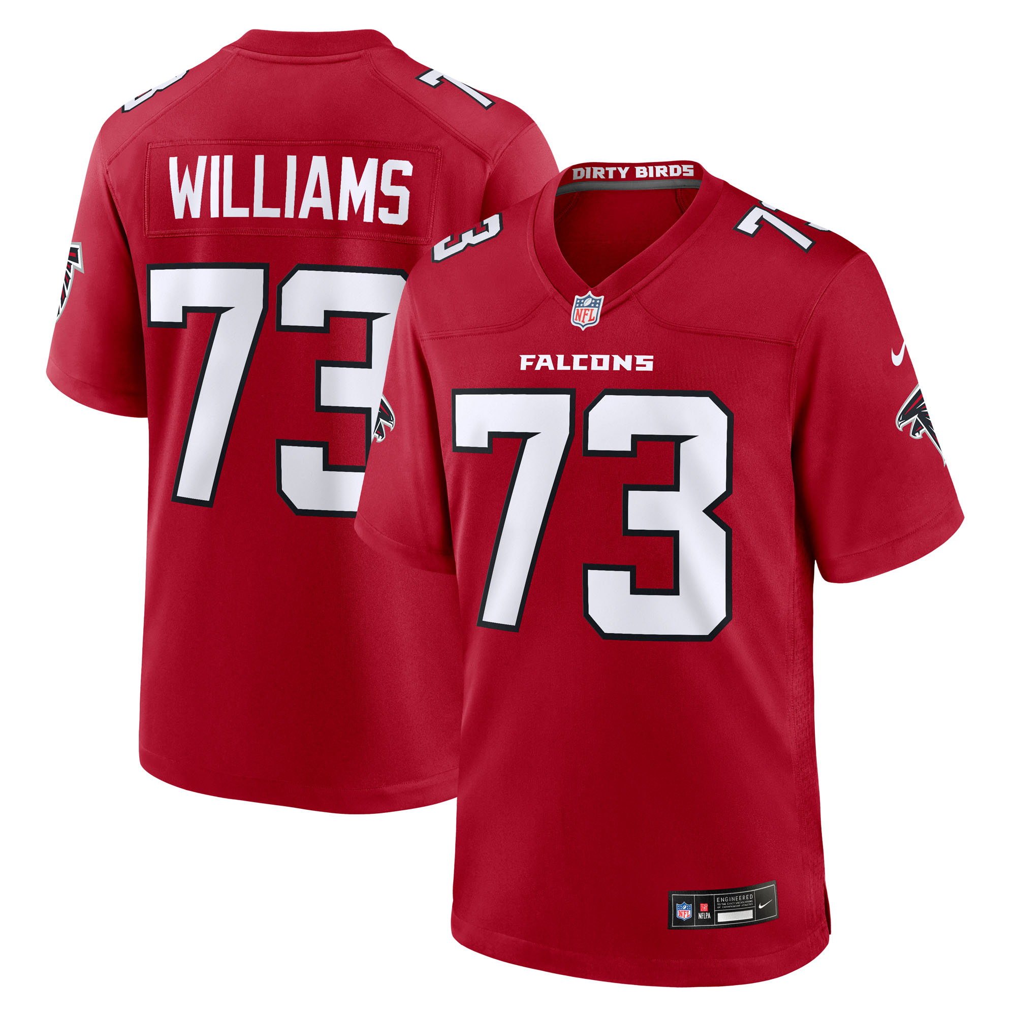 Men's Nike Cameron Williams Red Atlanta Falcons Team Game Jersey