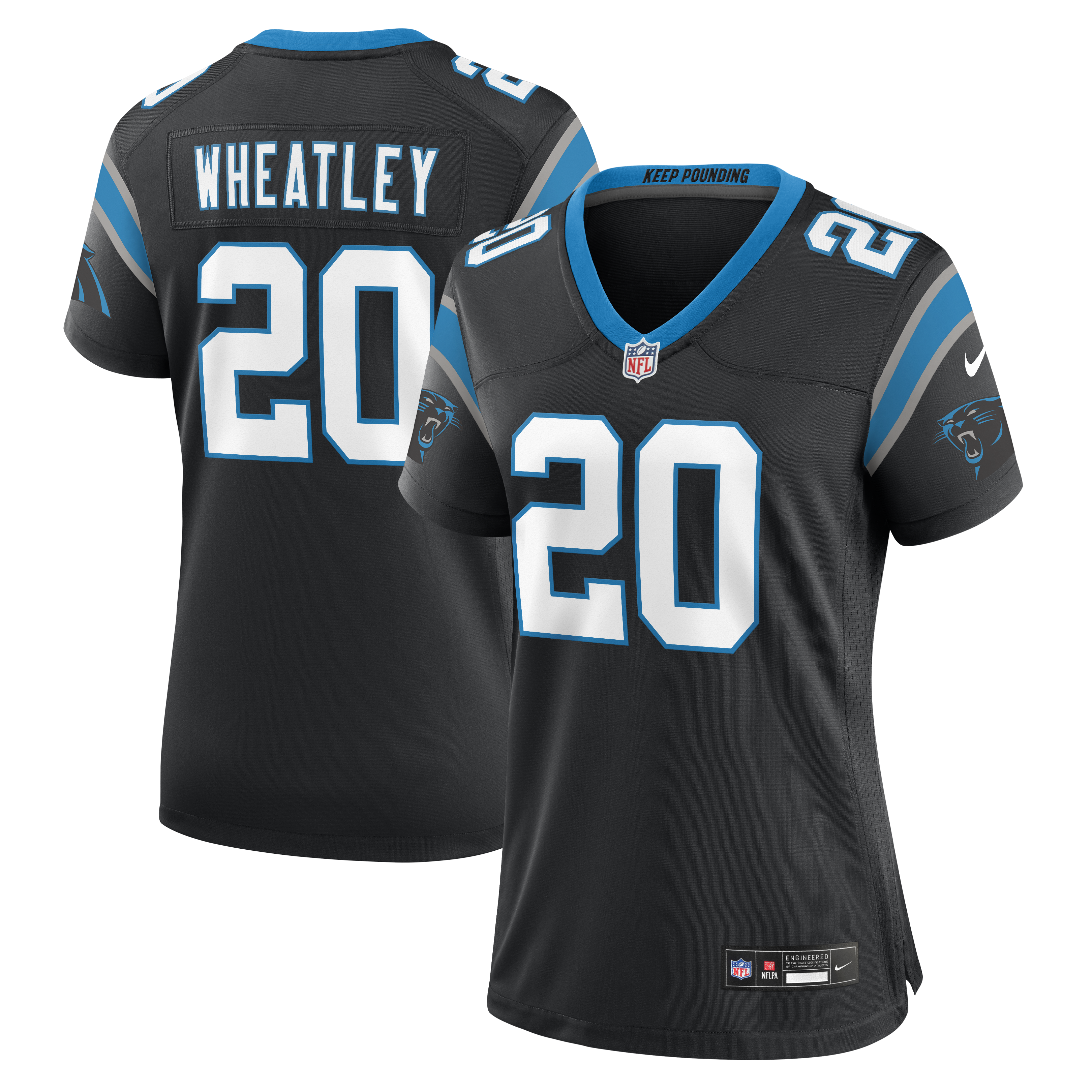 Women's Nike Zakee Wheatley Black Carolina Panthers Team Game Jersey