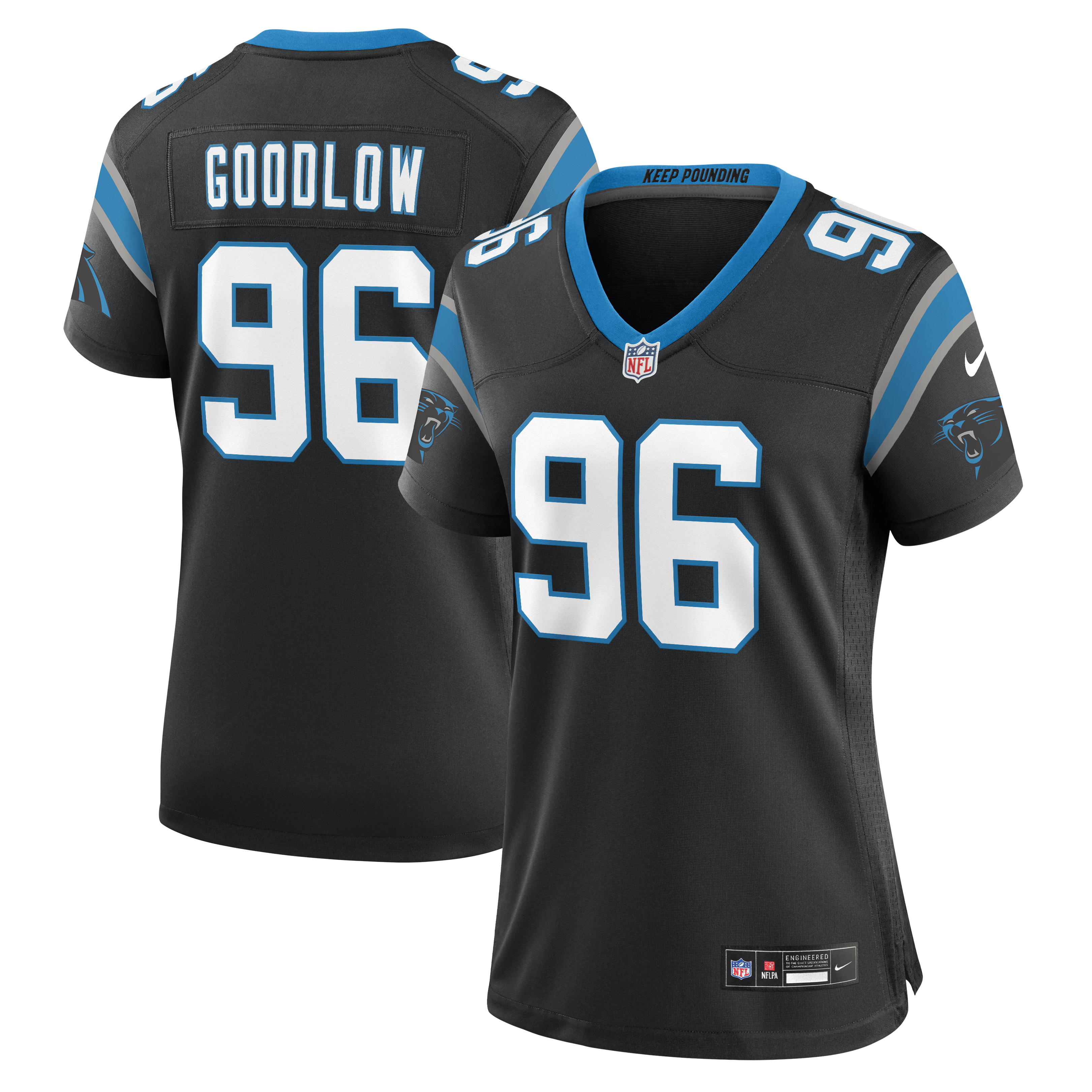 Women's Nike Anthony Goodlow Black Carolina Panthers Team Game Jersey