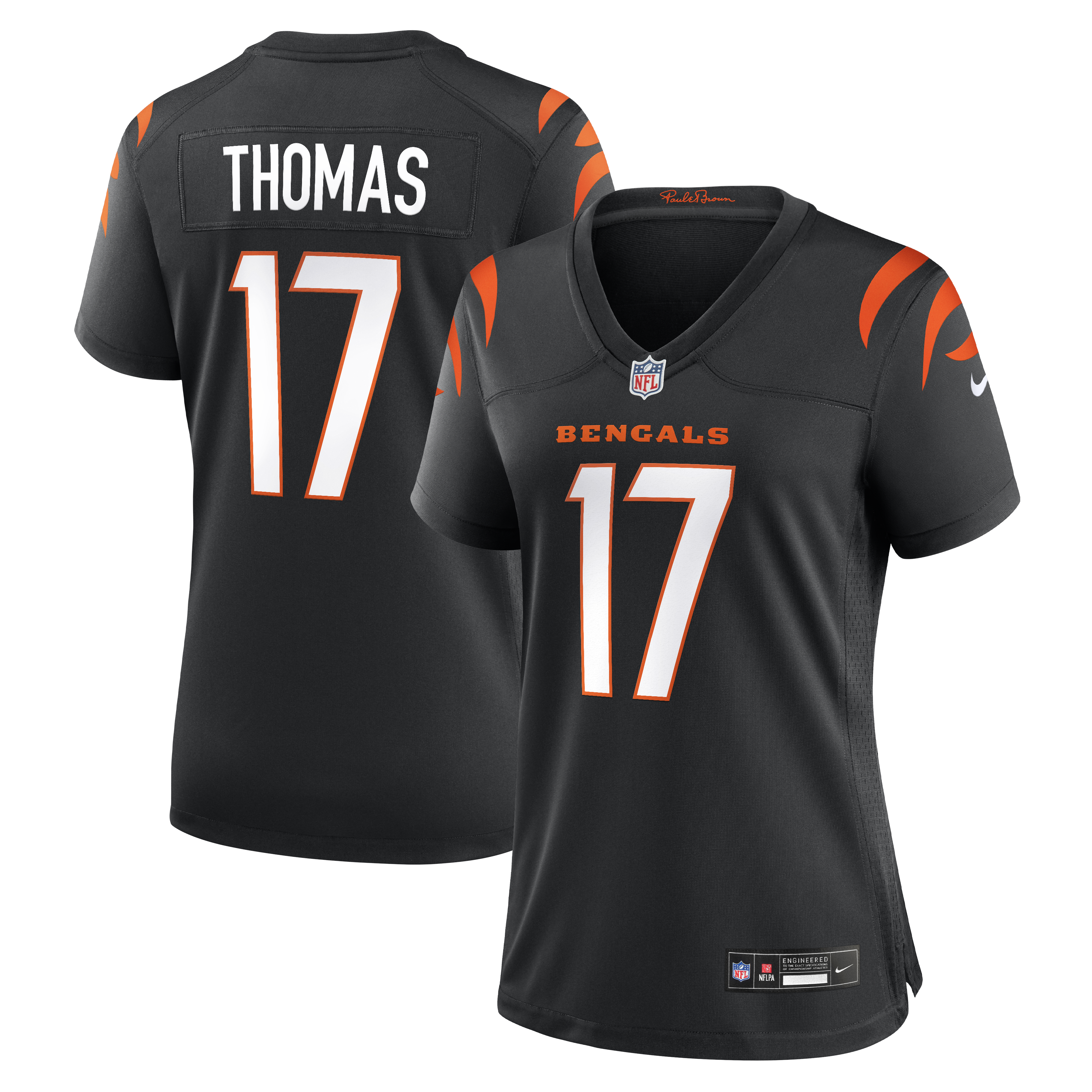 Women's Nike Noah Thomas Black Cincinnati Bengals Team Game Jersey