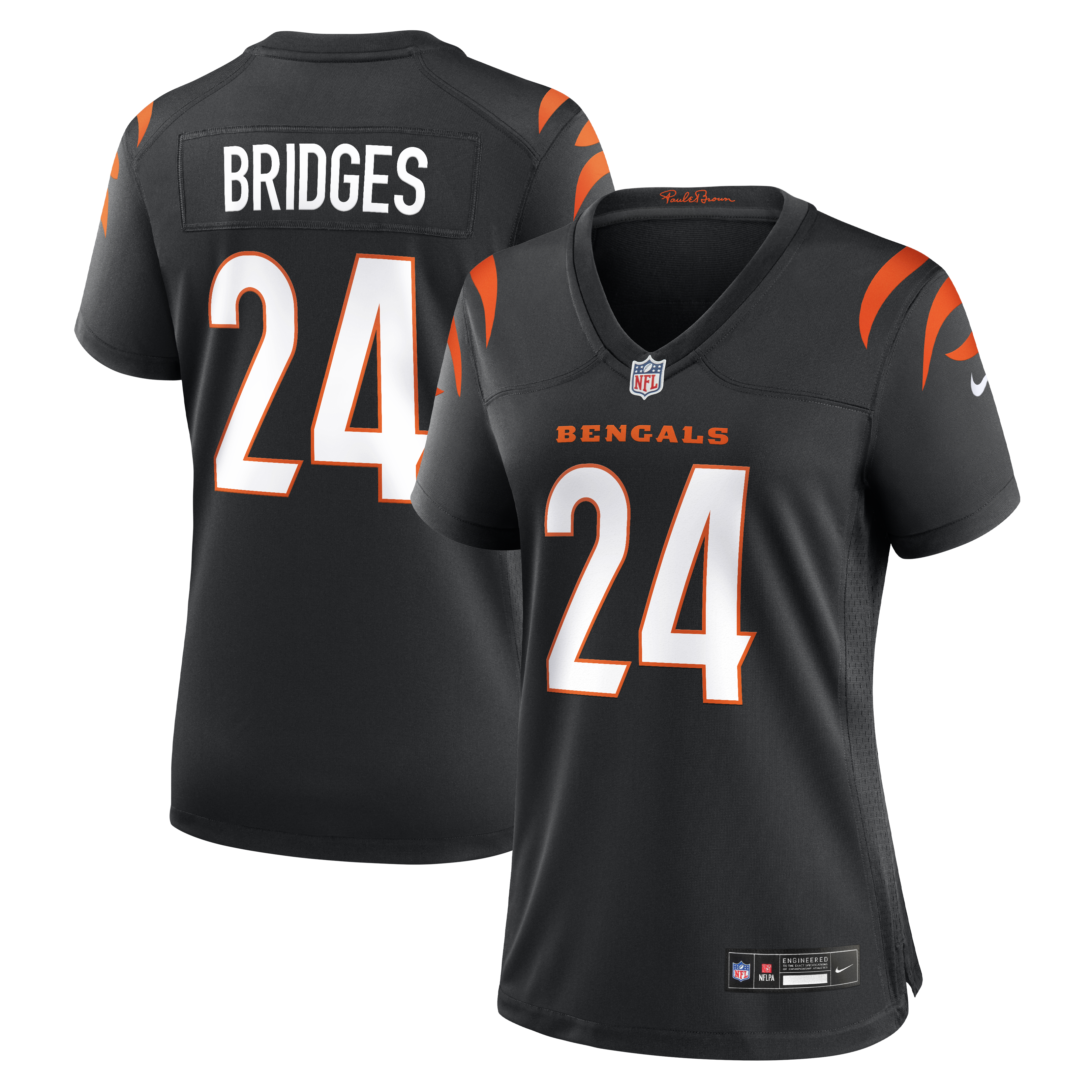 Women's Nike Trikweze Bridges Black Cincinnati Bengals Team Game Jersey