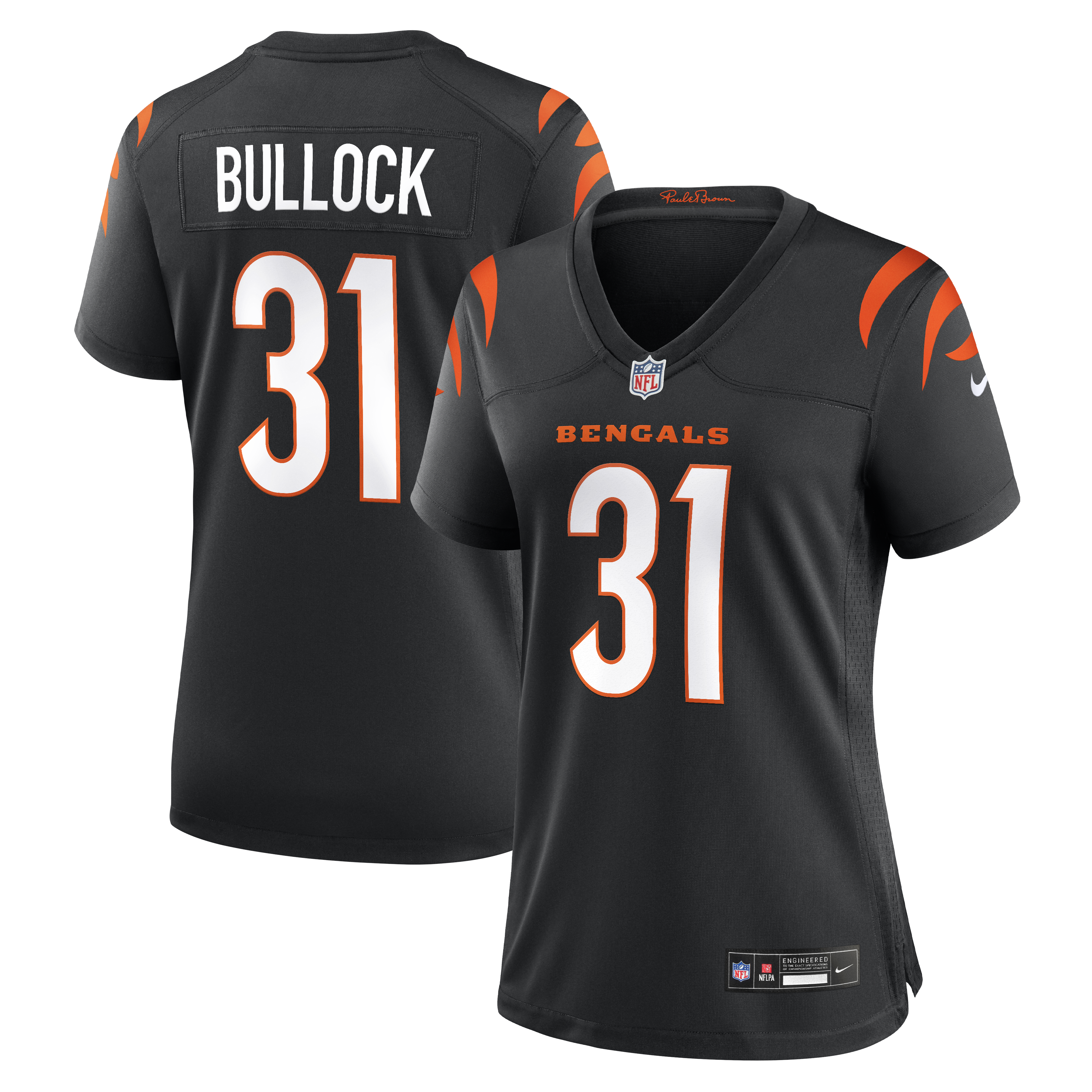 Women's Nike Kentrel Bullock Black Cincinnati Bengals Team Game Jersey