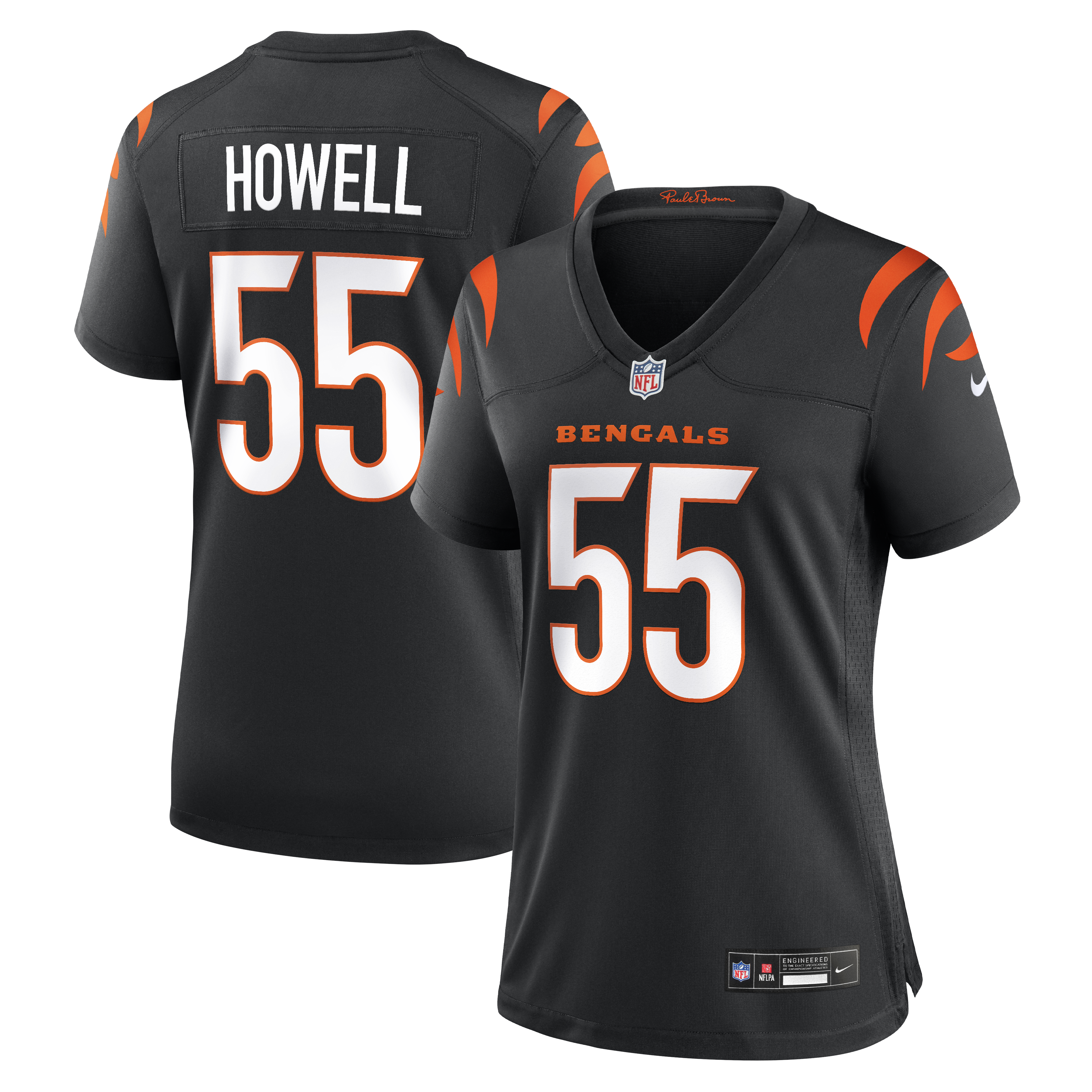 Women's Nike Cashius Howell Black Cincinnati Bengals Team Game Jersey