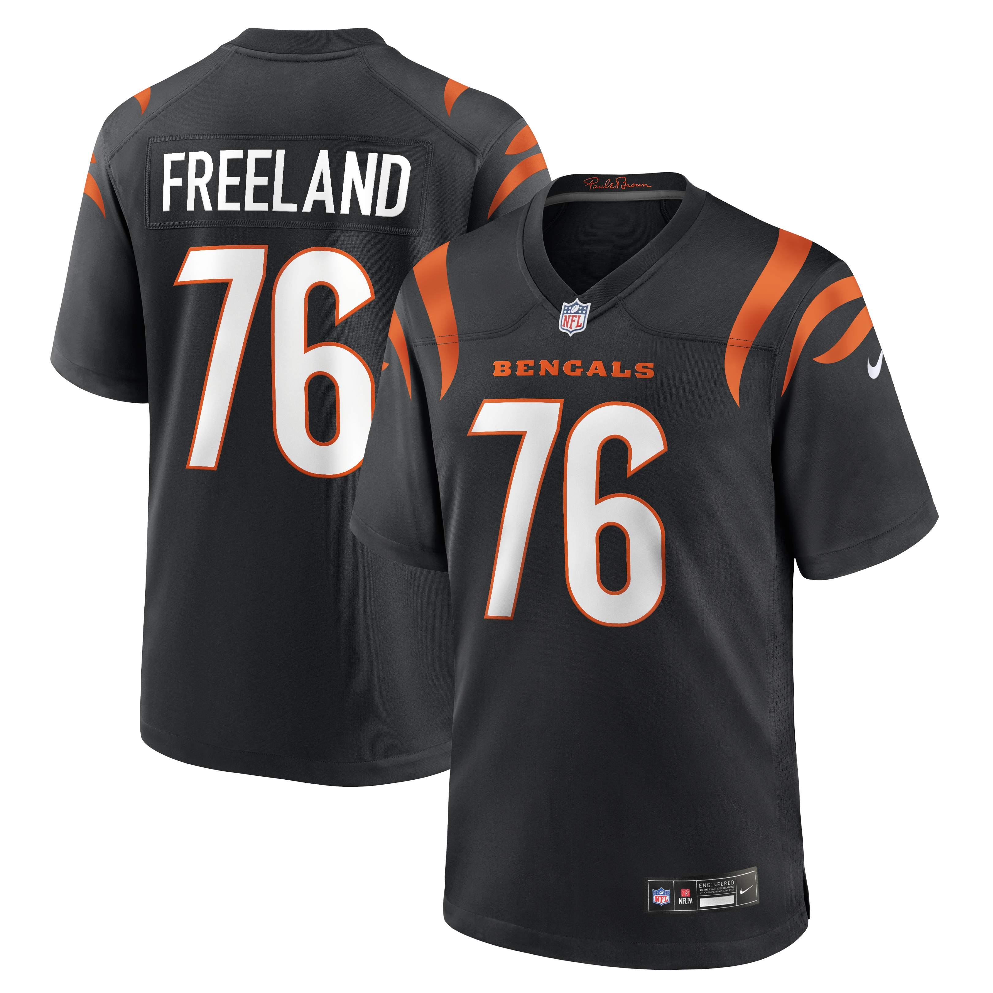 Men's Nike Blake Freeland Black Cincinnati Bengals Team Game Jersey