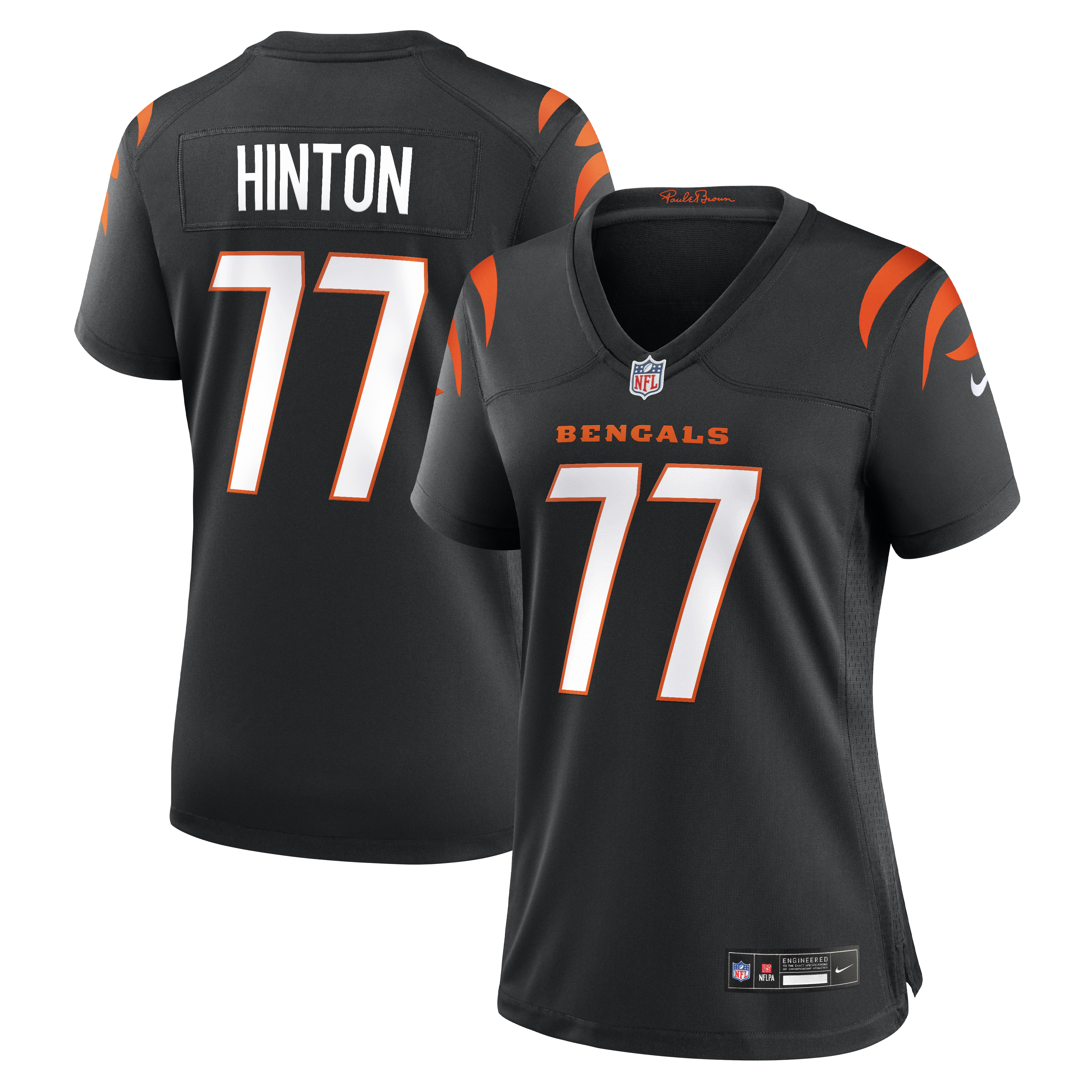 Women's Nike Myles Hinton Black Cincinnati Bengals Team Game Jersey