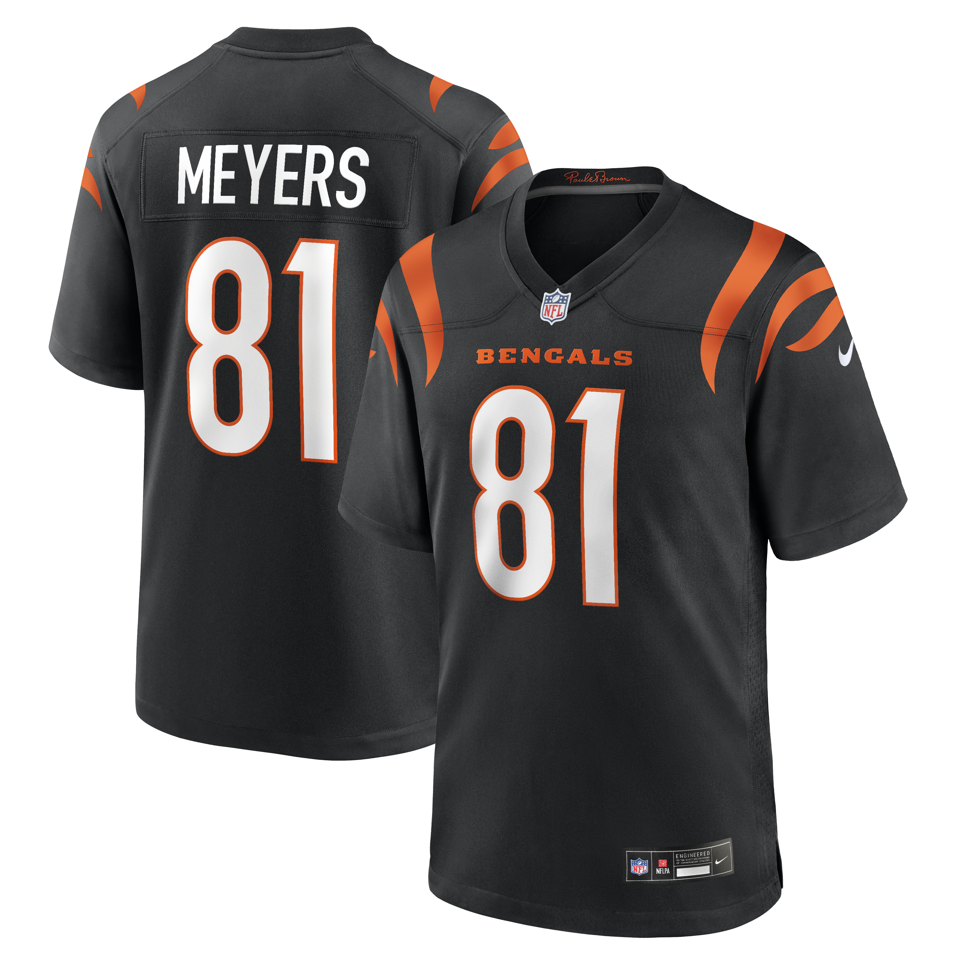 Men's Nike Dohnte Meyers Black Cincinnati Bengals Team Game Jersey