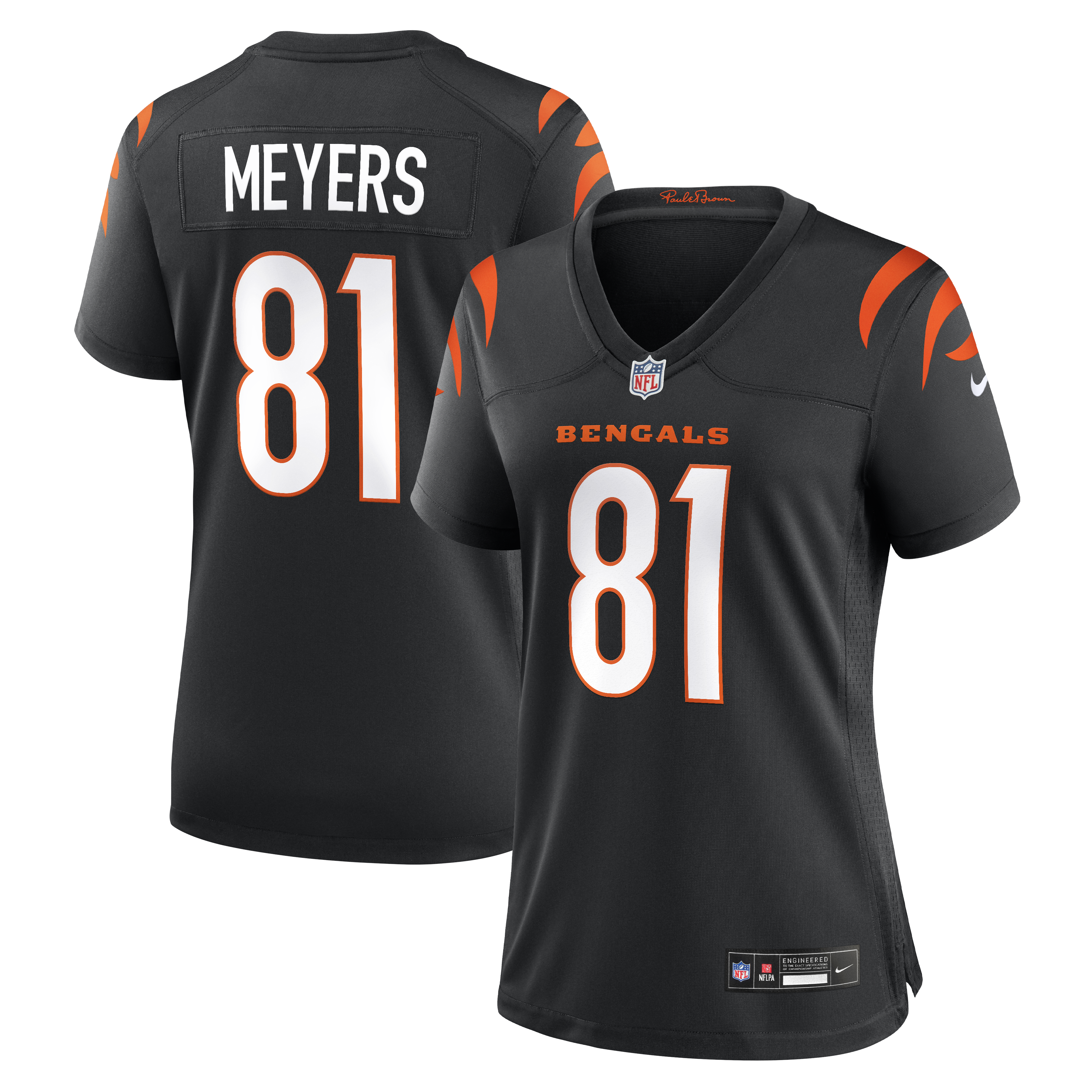 Women's Nike Dohnte Meyers Black Cincinnati Bengals Team Game Jersey