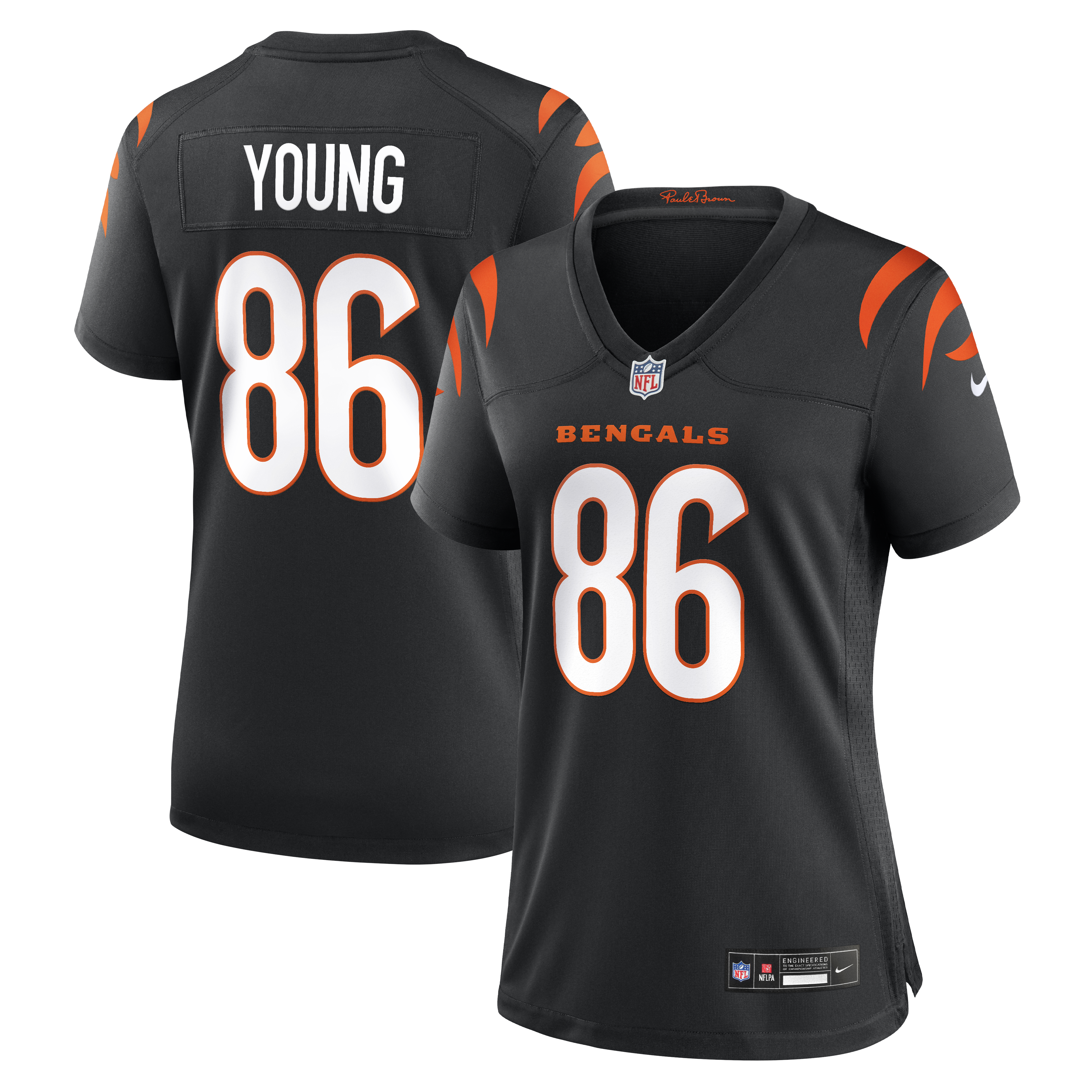 Women's Nike Colbie Young Black Cincinnati Bengals Team Game Jersey
