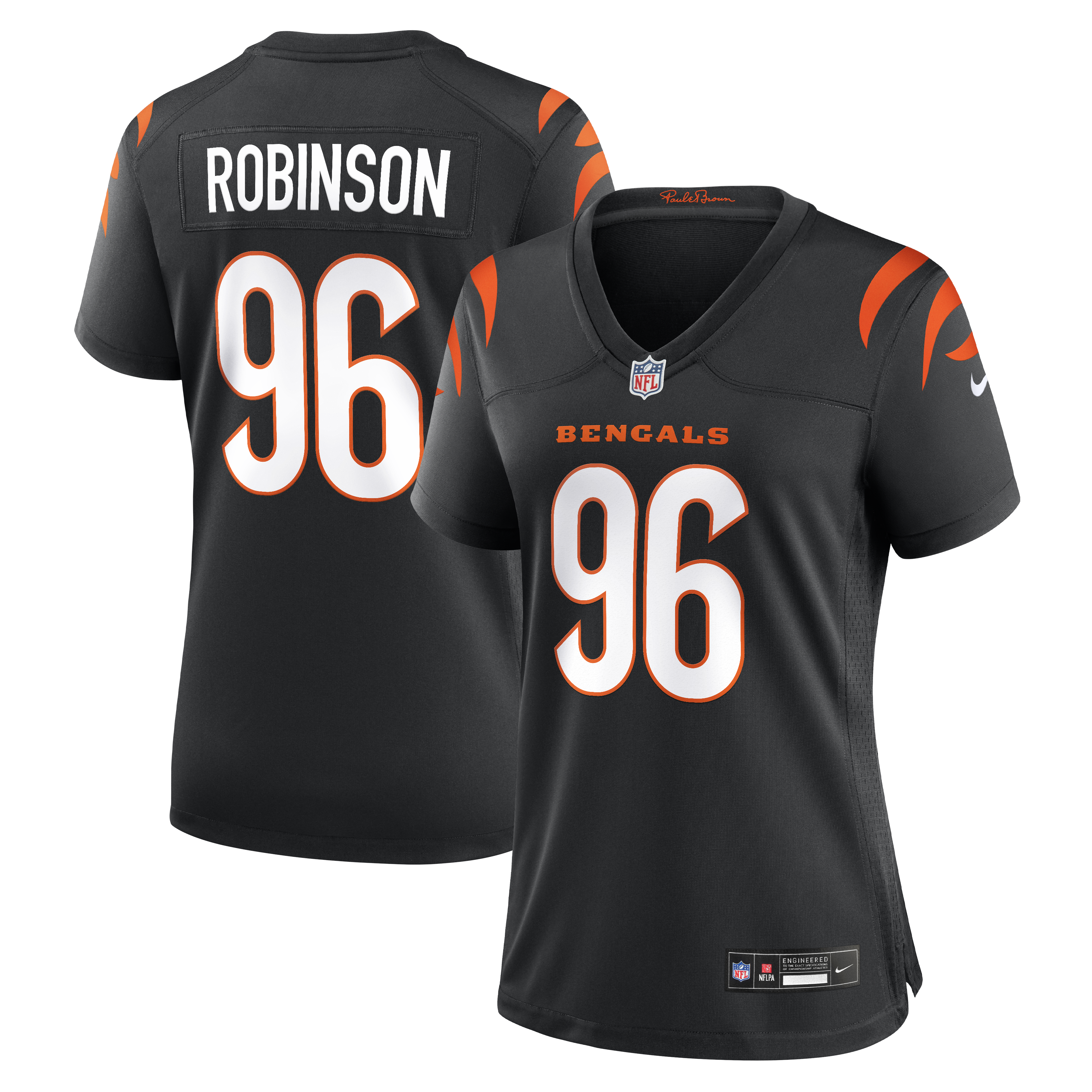 Women's Nike Landon Robinson Black Cincinnati Bengals Team Game Jersey