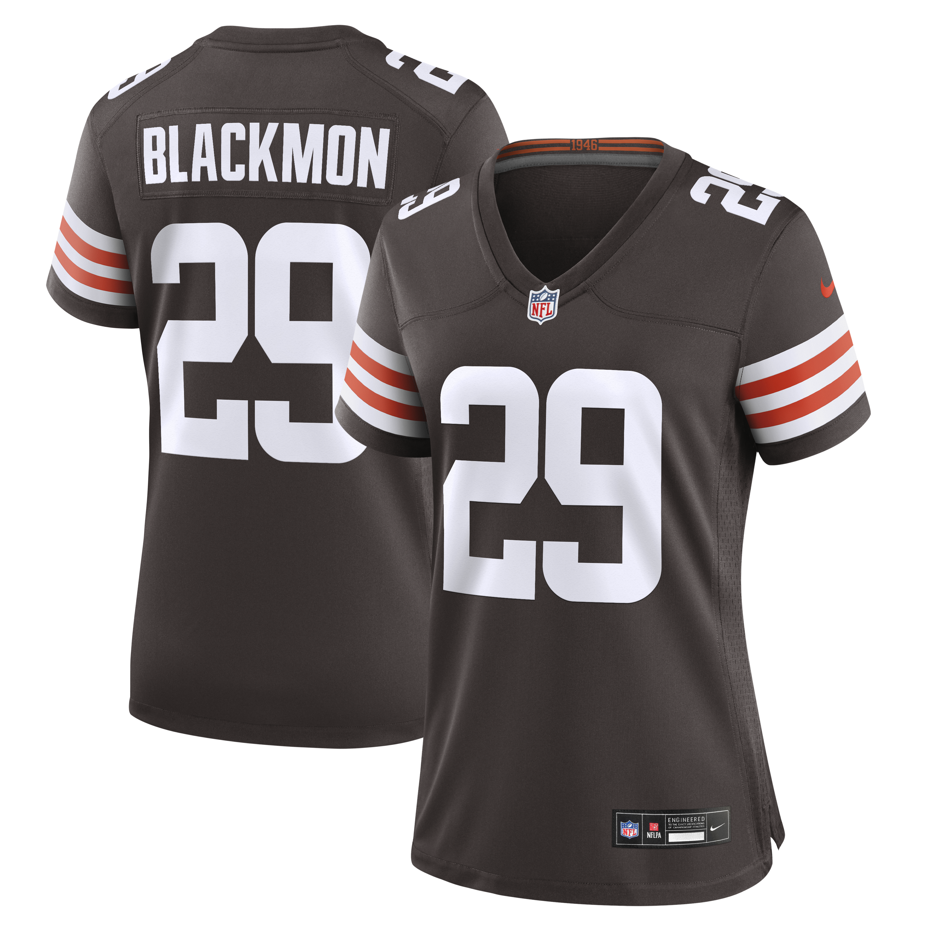 Women's Nike Mekhi Blackmon Brown Cleveland Browns Team Game Jersey