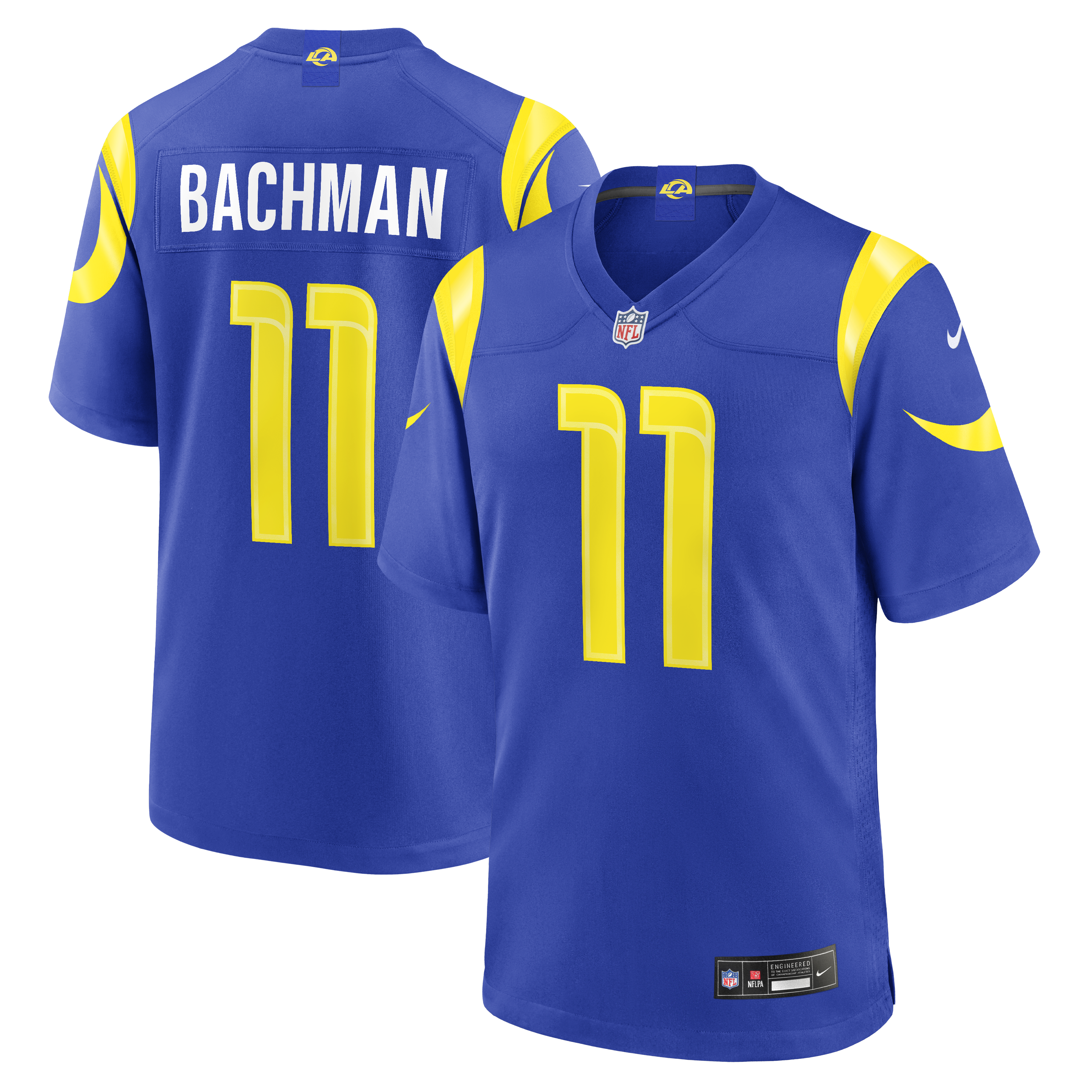 Men's Nike Alex Bachman Royal Los Angeles Rams Team Game Jersey