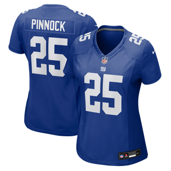 Women's Nike Jason Pinnock Royal New York Giants Team Game Jersey