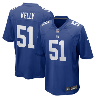 Men's Nike Jack Kelly Royal New York Giants Team Game Jersey