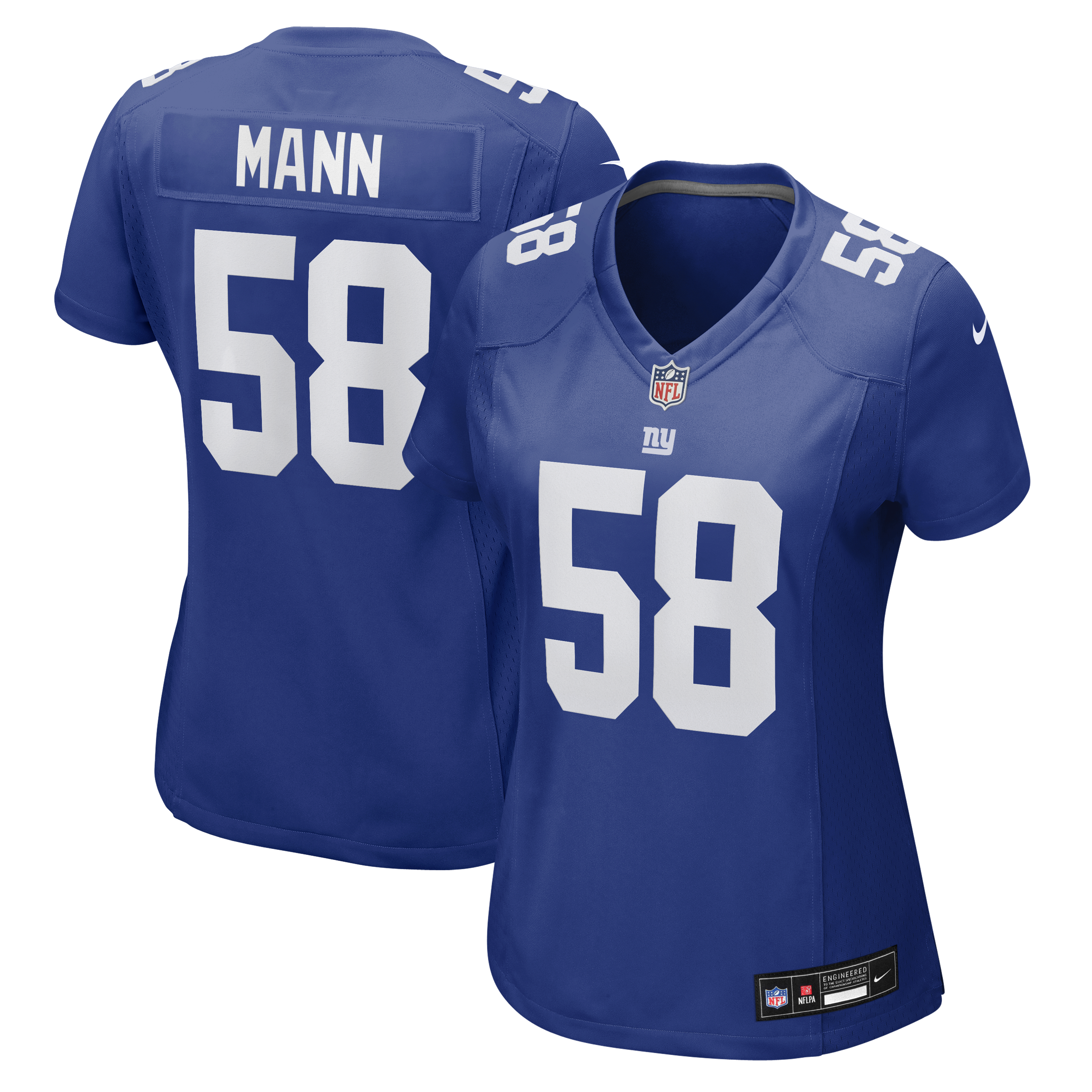 Women's Nike Ben Mann Royal New York Giants Team Game Jersey