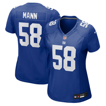 Women's Nike Ben Mann Royal New York Giants Team Game Jersey