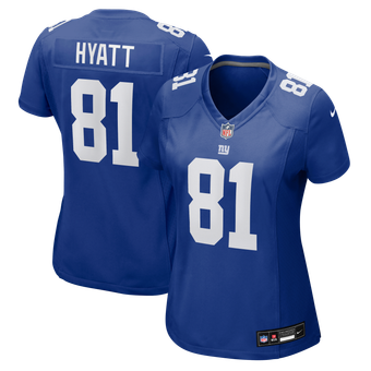 Women's Nike Jalin Hyatt Royal New York Giants Team Game Jersey