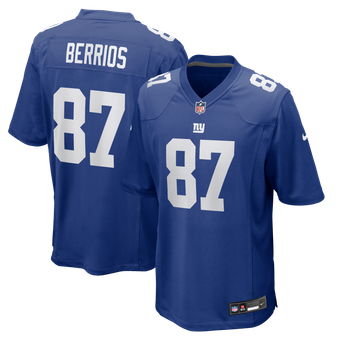 Men's Nike Braxton Berrios Royal New York Giants Team Game Jersey