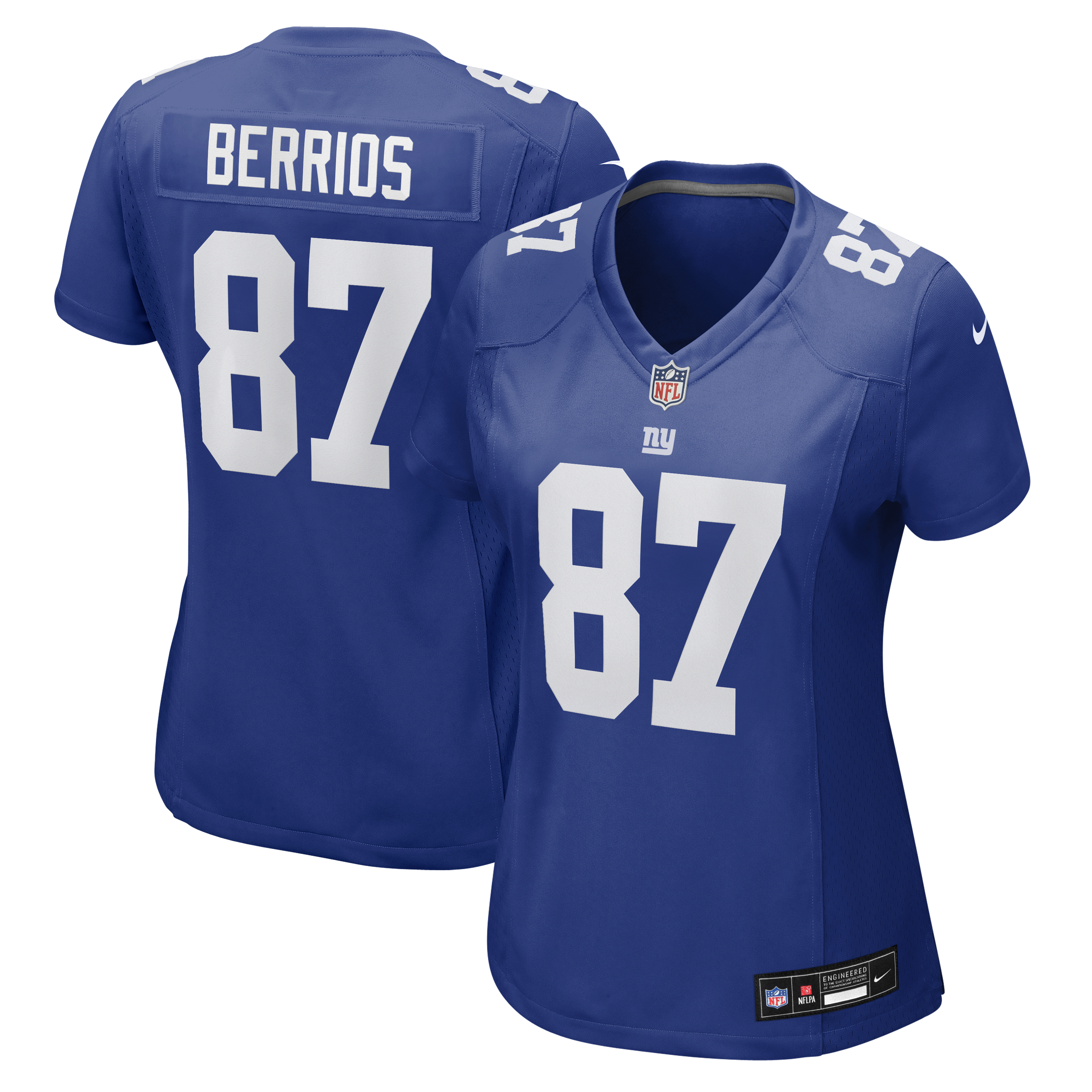 Women's Nike Braxton Berrios Royal New York Giants Team Game Jersey