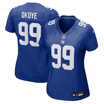 Women's Nike Basil Okoye Royal New York Giants Team Game Jersey