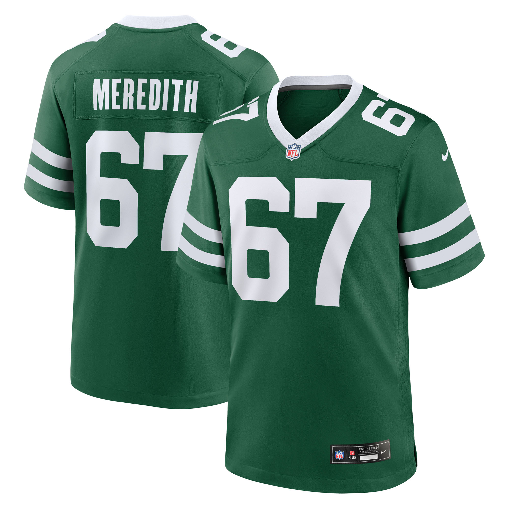 Men's Nike Jordan Meredith Legacy Green New York Jets Team Game Jersey