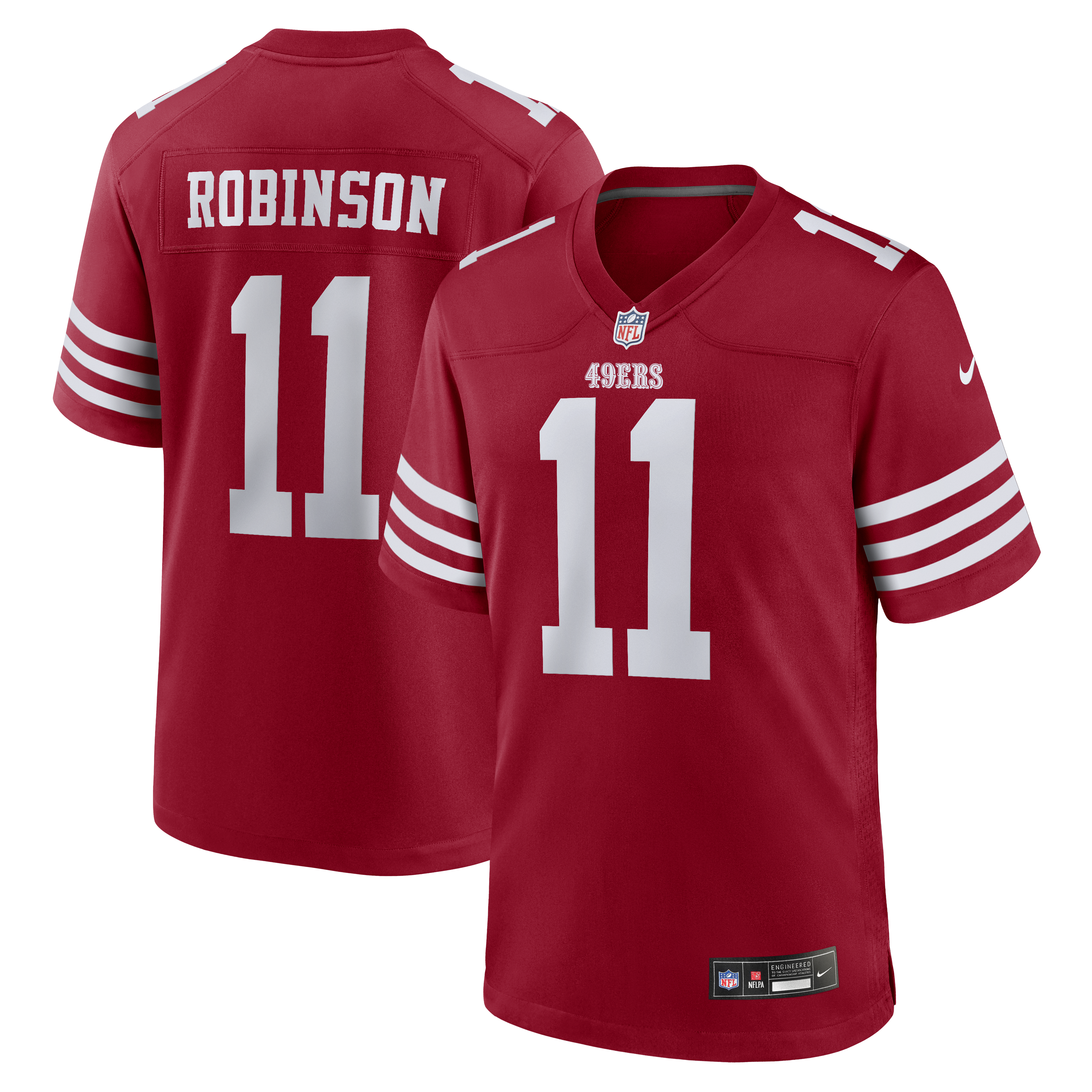 Men's Nike Demarcus Robinson Scarlet San Francisco 49ers Team Game Jersey