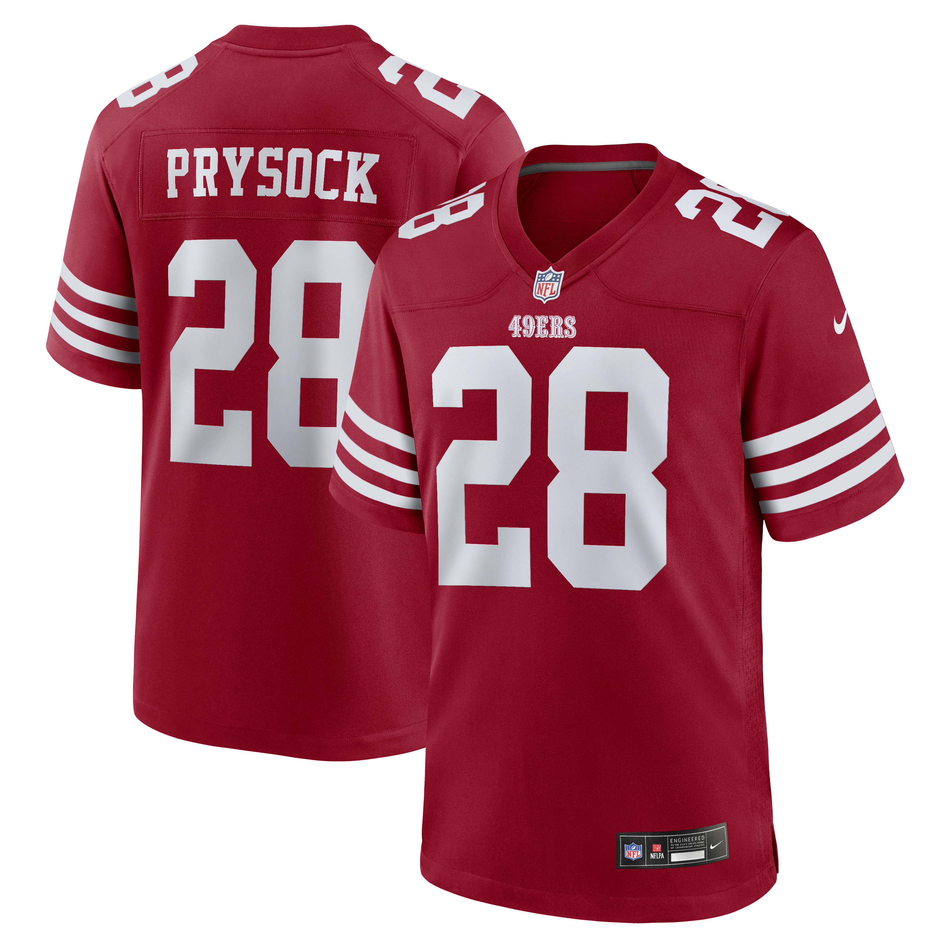 Men's Nike Ephesians Prysock Scarlet San Francisco 49ers Team Game Jersey