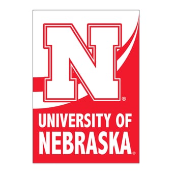 "Nebraska Huskers 12.5"" x 28"" Color Wave Double-Sided Burlap Garden Flag"